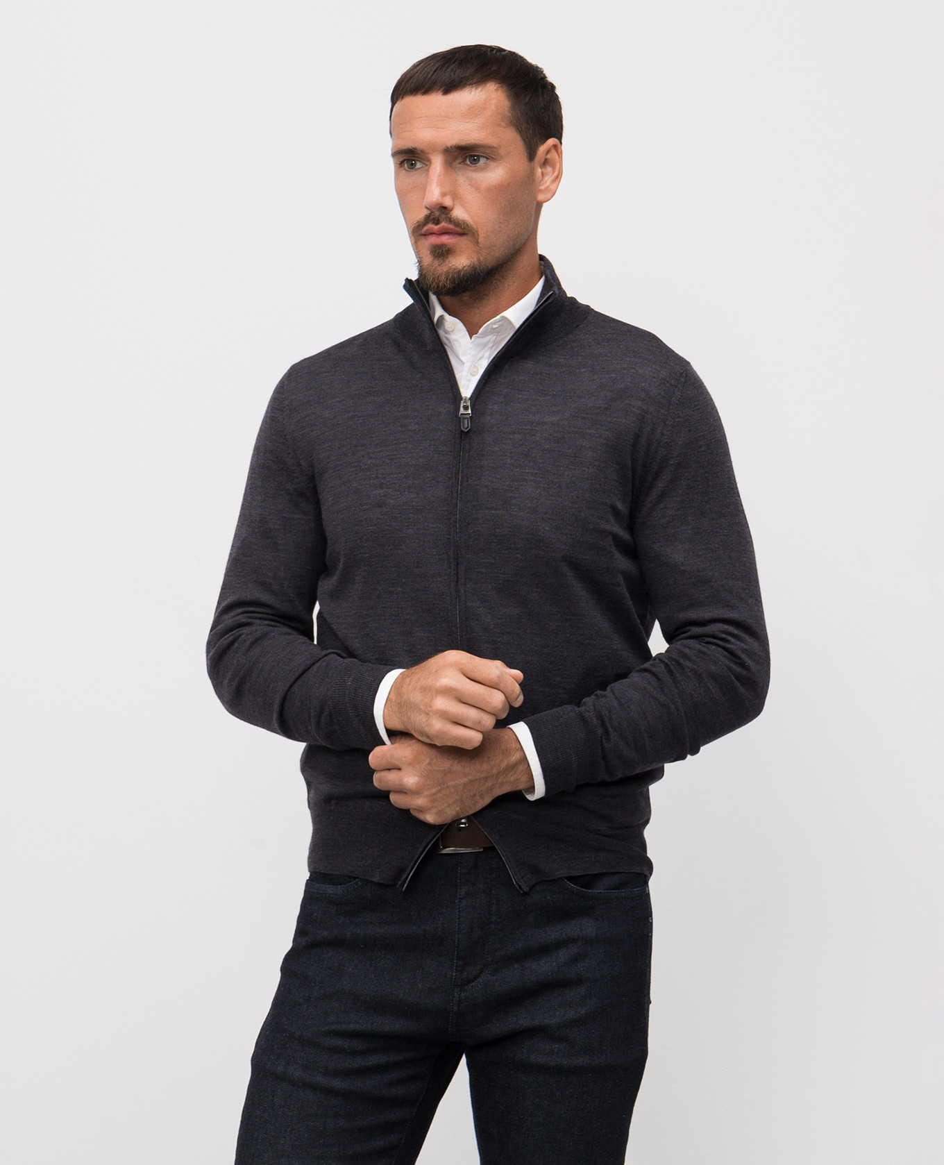 Gray wool cardigan Canali, Grey
Gray wool cardigan Canali, Grey