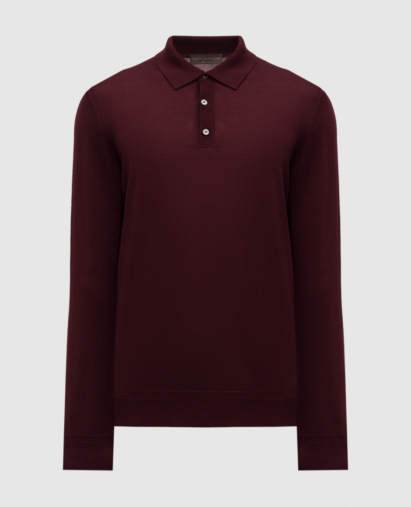 Burgundy wool polo shirt Brett Johnson
Burgundy wool polo shirt Brett Johnson