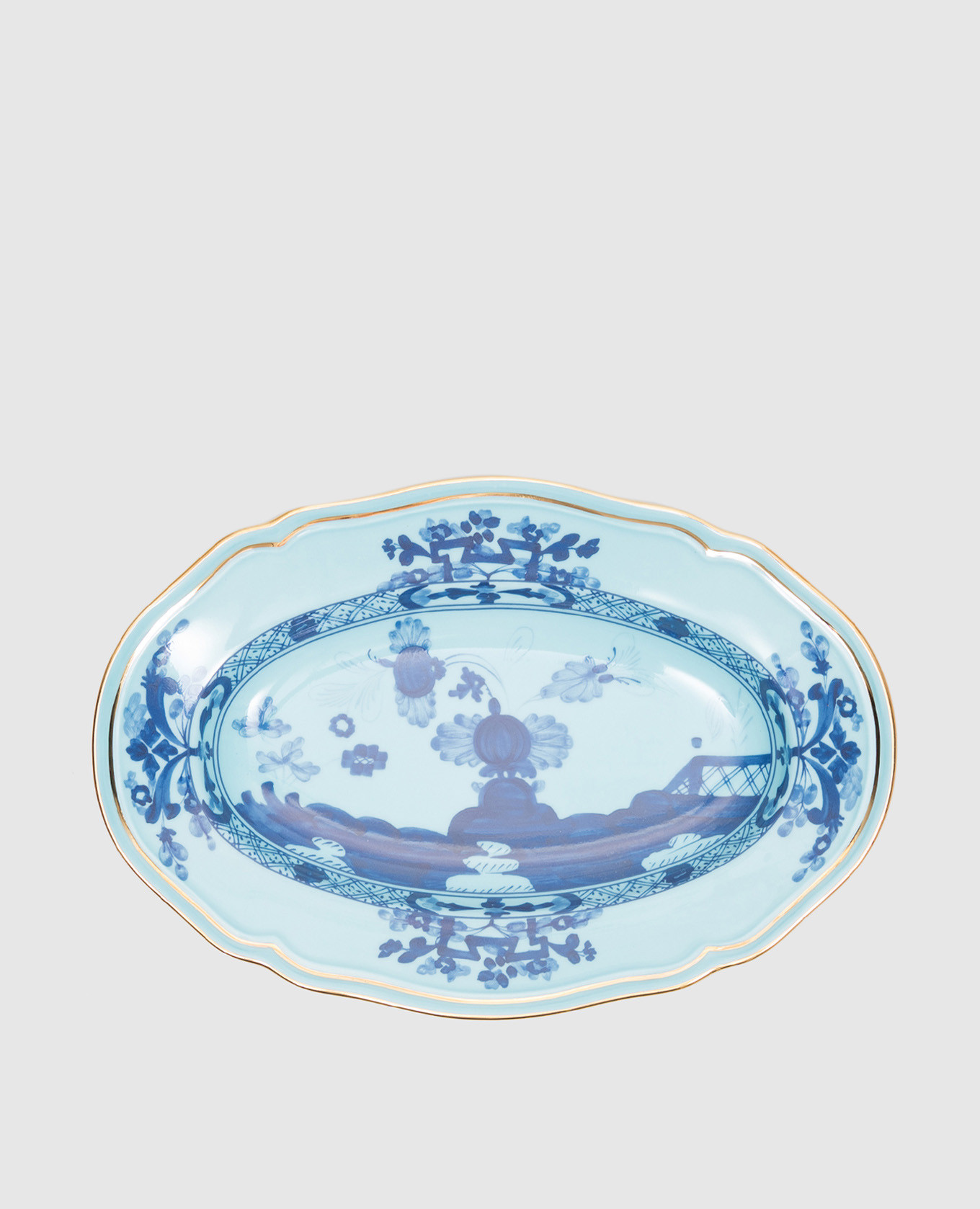 Blue porcelain pickle plate from the Oriente Italiano collection Ginori 1735, Light blue
Blue porcelain pickle plate from the Oriente Italiano collection Ginori 1735, Light blue