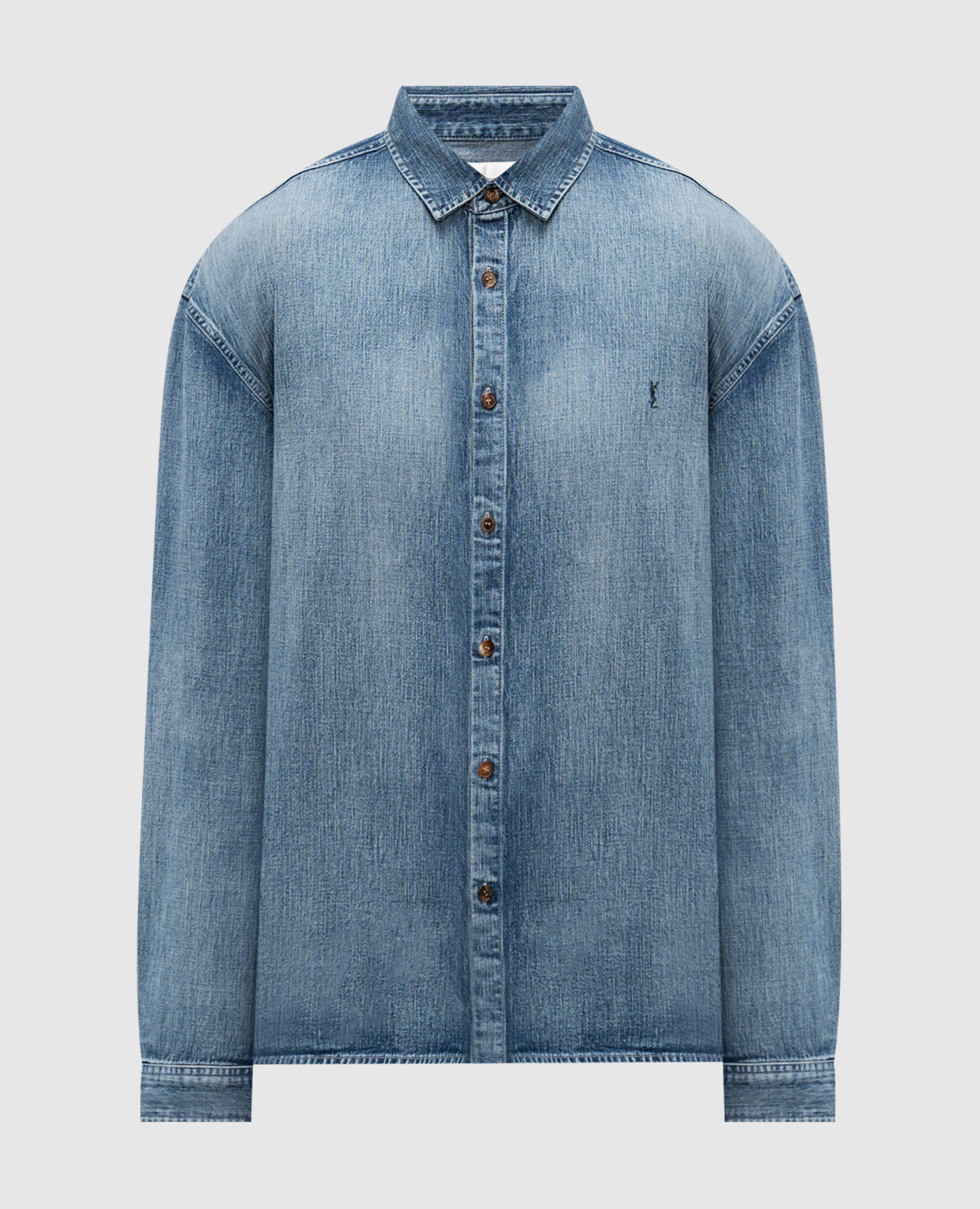 Blue denim shirt with a worn effect Saint Laurent
Blue denim shirt with a worn effect Saint Laurent