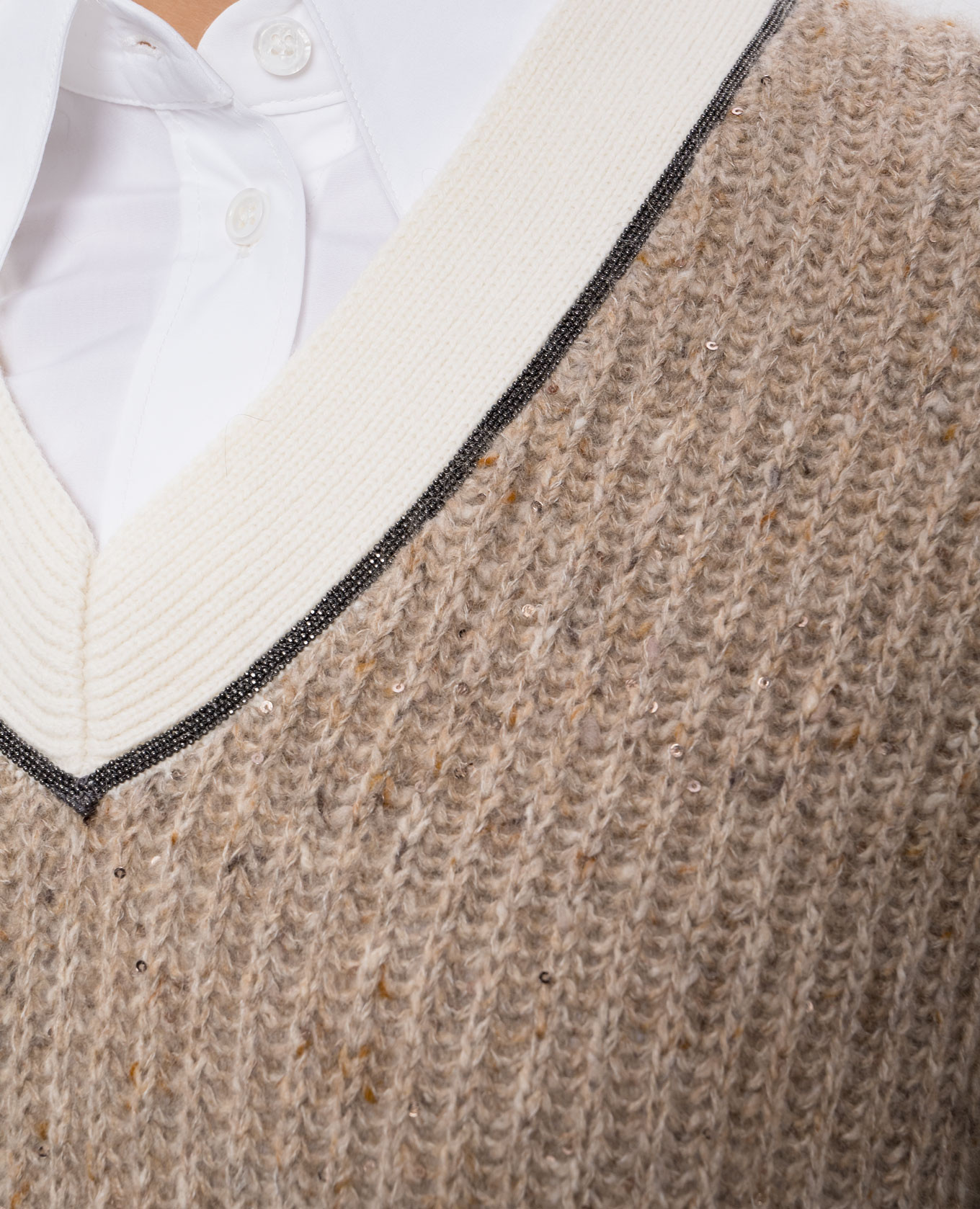 Brown pullover with wool and cashmere Brunello Cucinelli
Brown pullover with wool and cashmere Brunello Cucinelli