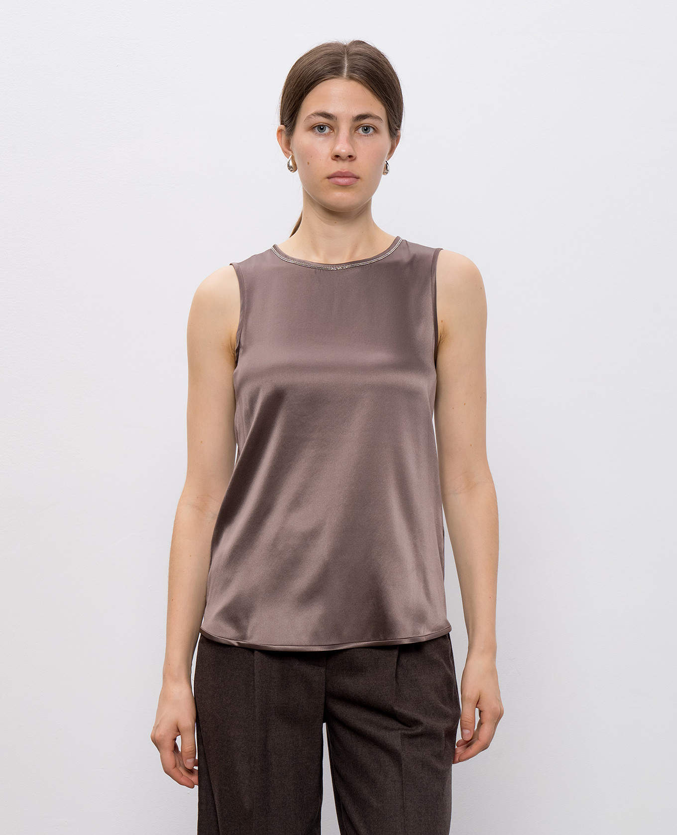 Brown silk top Peserico
Brown silk top Peserico