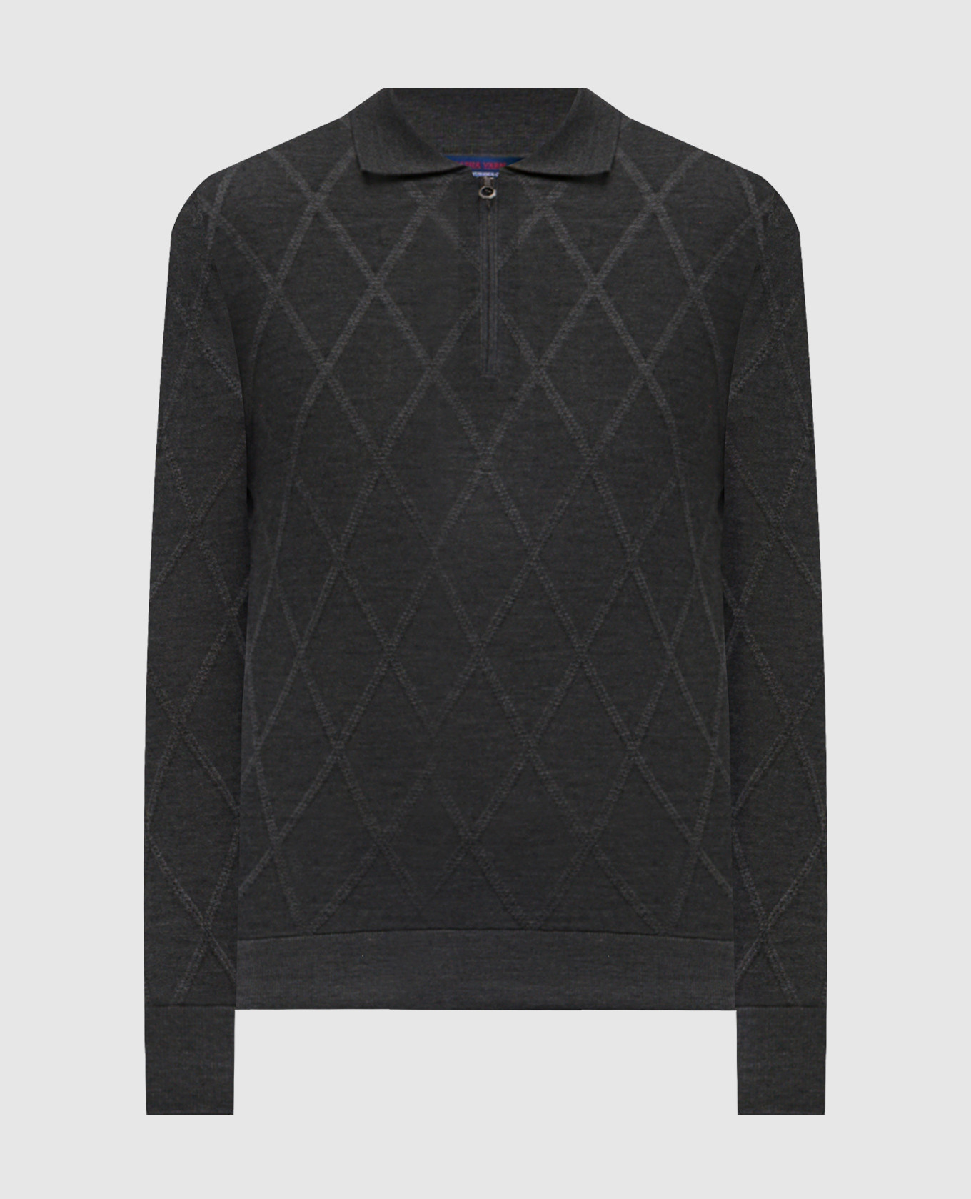 Grey cashmere polo shirt with geometric pattern Stefano Ricci
Grey cashmere polo shirt with geometric pattern Stefano Ricci
