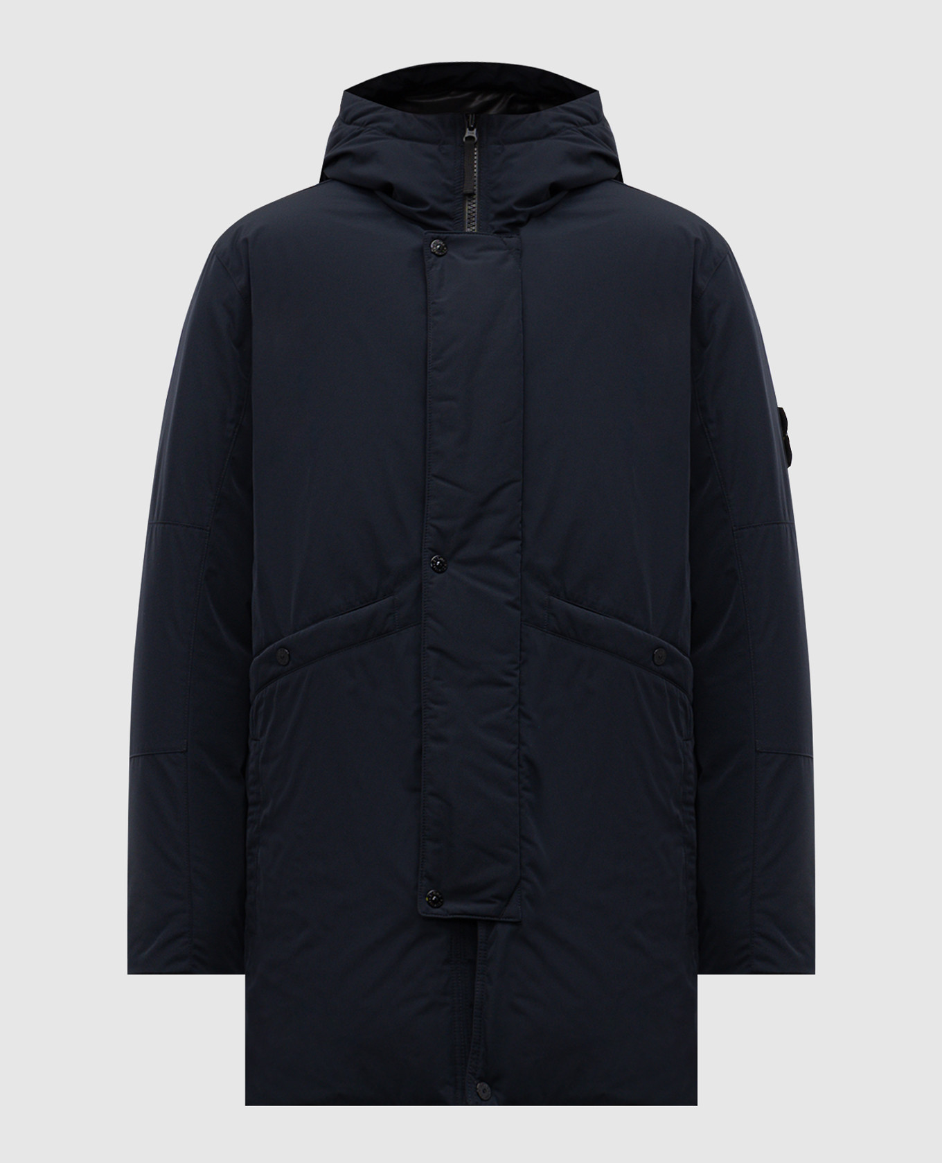 Blue down jacket with logo Stone Island
Blue down jacket with logo Stone Island
