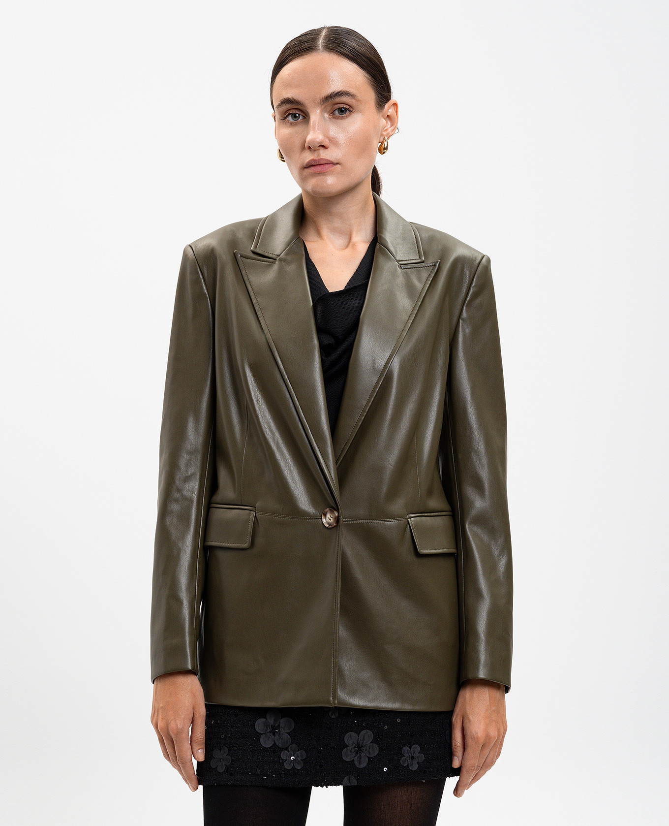 Khaki jacket with logo Twinset
Khaki jacket with logo Twinset