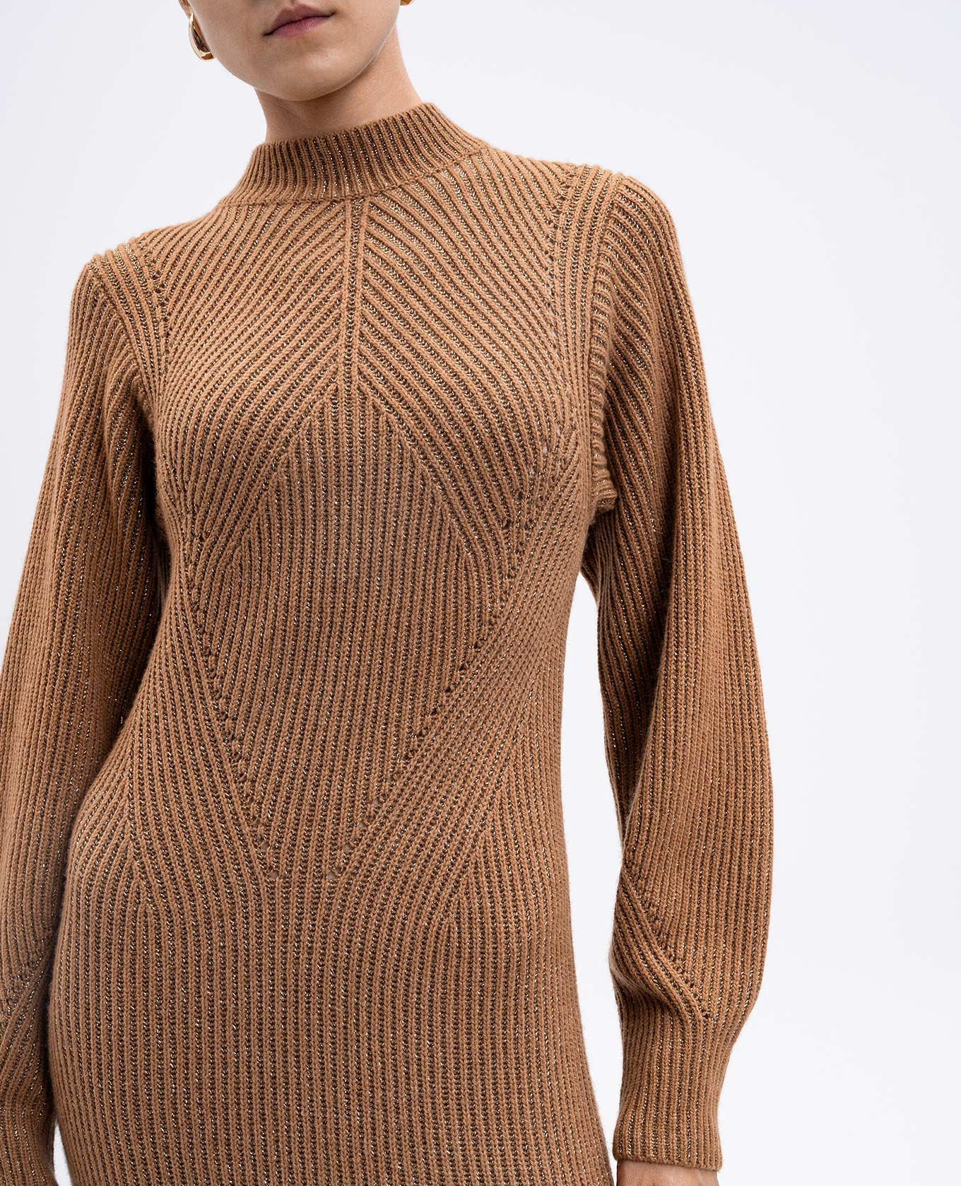 Brown midi dress with wool Twinset
Brown midi dress with wool Twinset