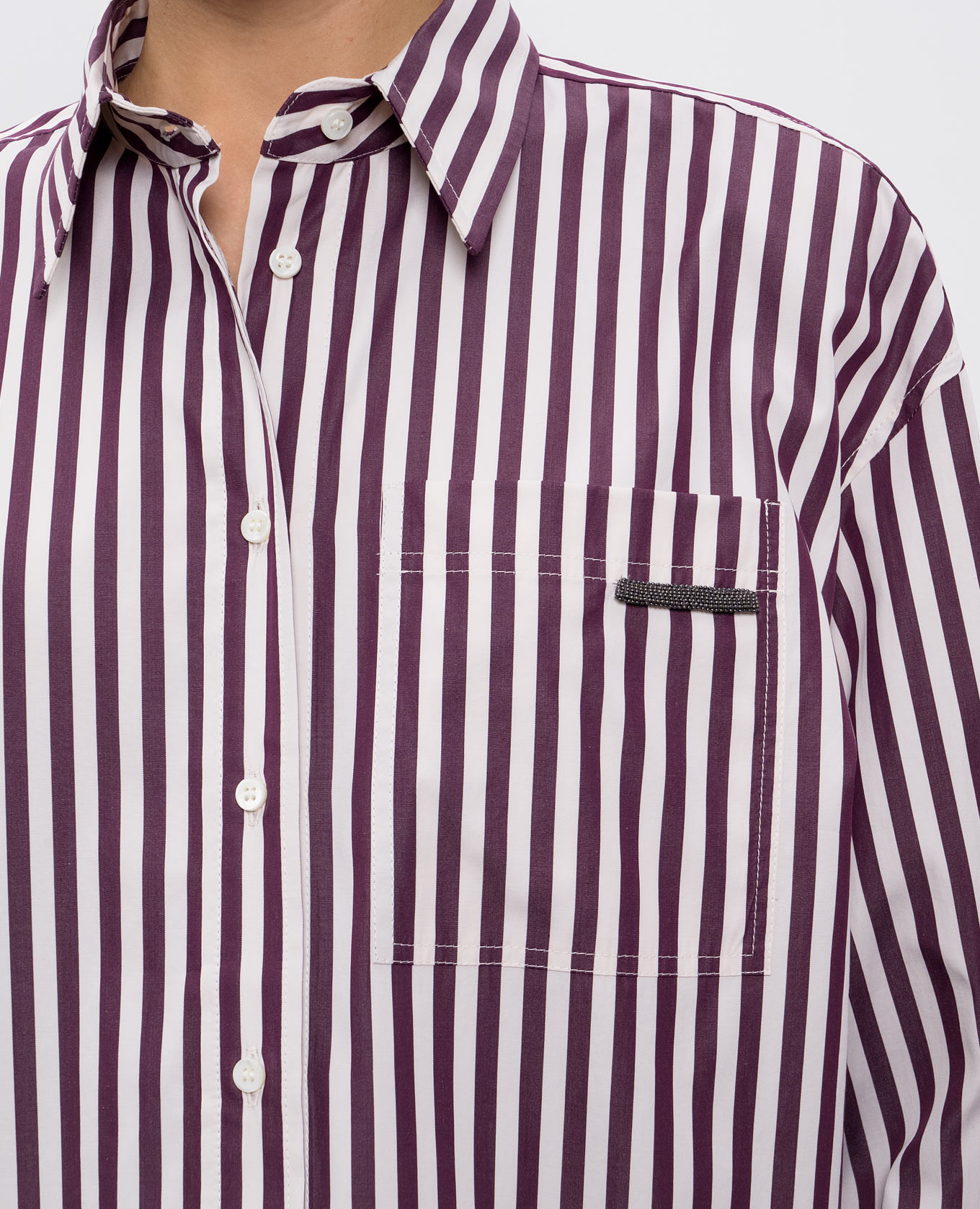 Striped shirt with monil chain Brunello Cucinelli, Beige
Striped shirt with monil chain Brunello Cucinelli, Beige