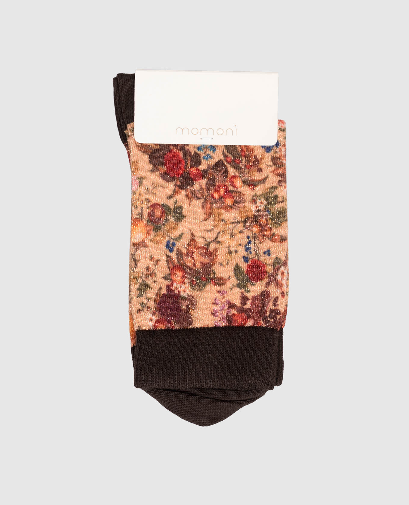 Yellow socks with a floral pattern and lurex Momoni
Yellow socks with a floral pattern and lurex Momoni