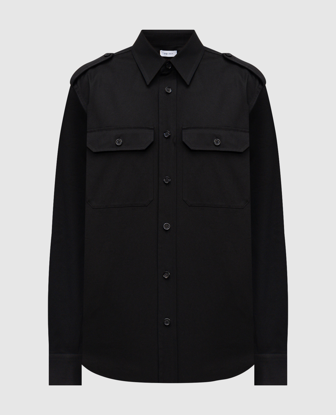 Black shirt with logo embroidery Alexander McQueen
Black shirt with logo embroidery Alexander McQueen