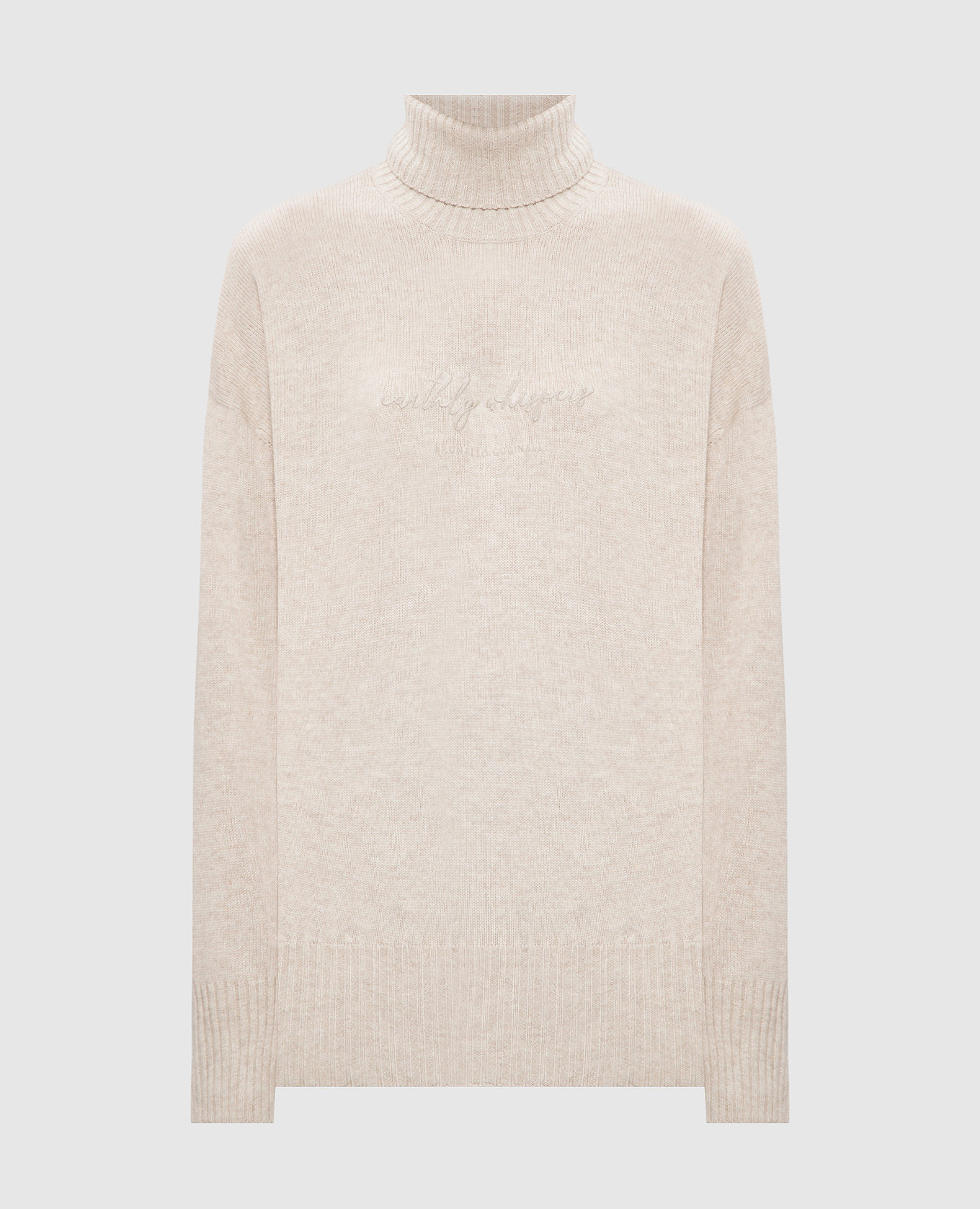 Beige wool, cashmere and silk sweater with logo embroidery Brunello Cucinelli, Бежевый
Beige wool, cashmere and silk sweater with logo embroidery Brunello Cucinelli, Бежевый