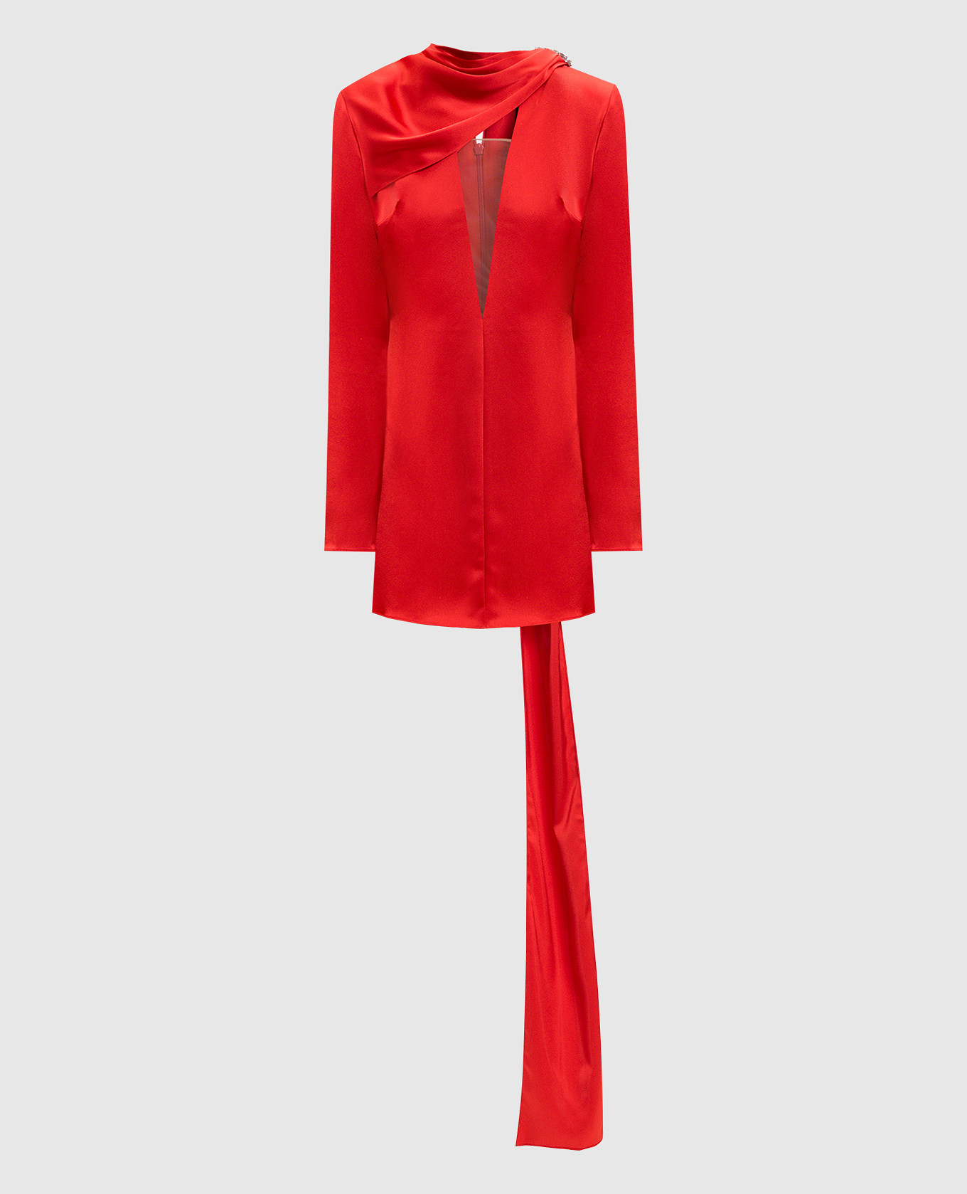 Red mini dress with train David Koma
Red mini dress with train David Koma