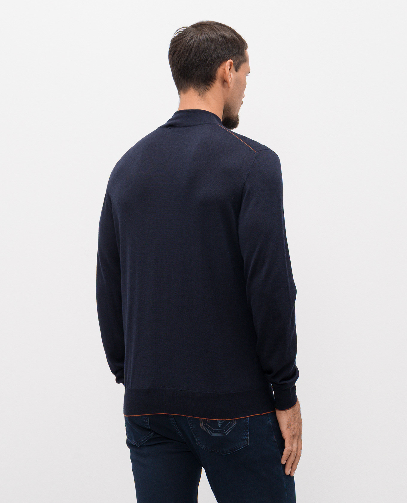 Blue wool, silk and cashmere jumper with logo pattern Stefano Ricci
Blue wool, silk and cashmere jumper with logo pattern Stefano Ricci
