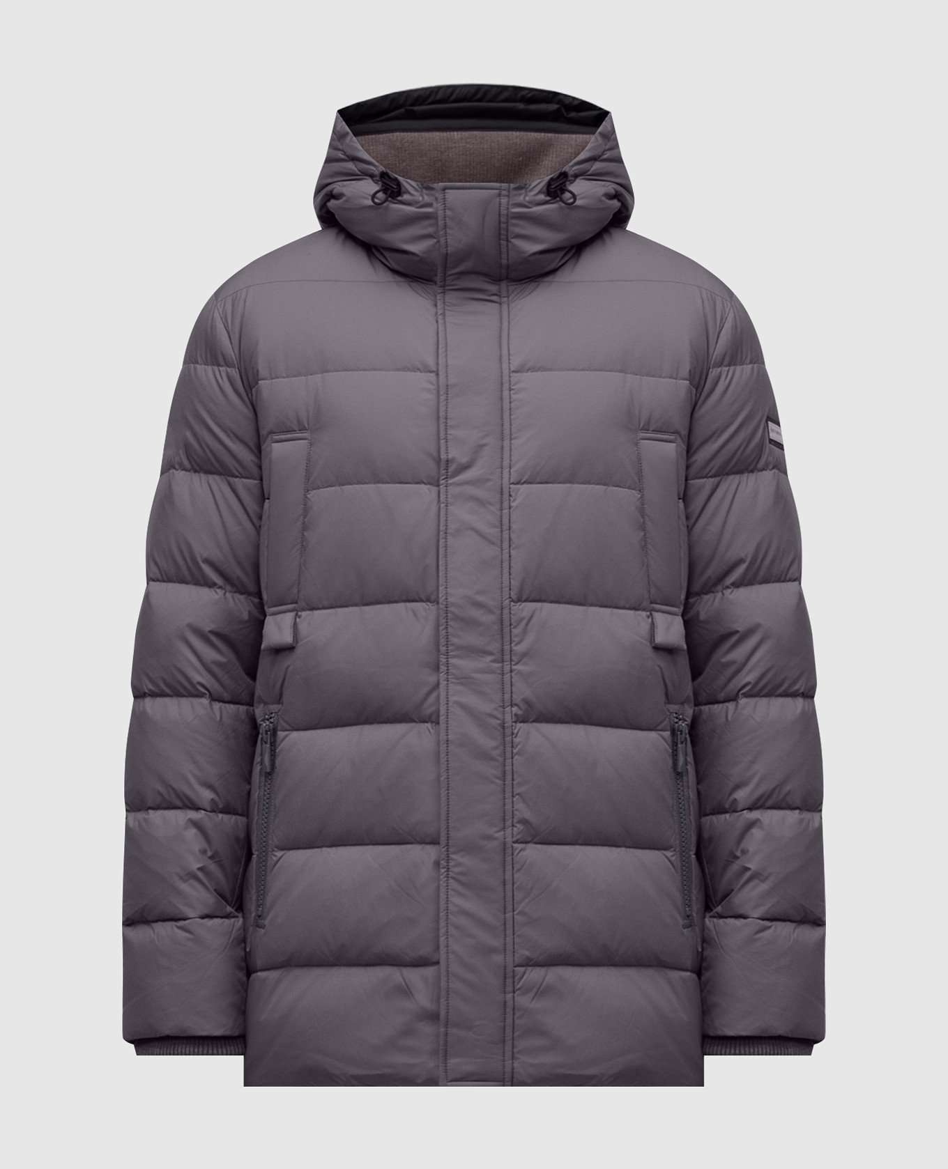 Grey down jacket with logo Be Florence
Grey down jacket with logo Be Florence