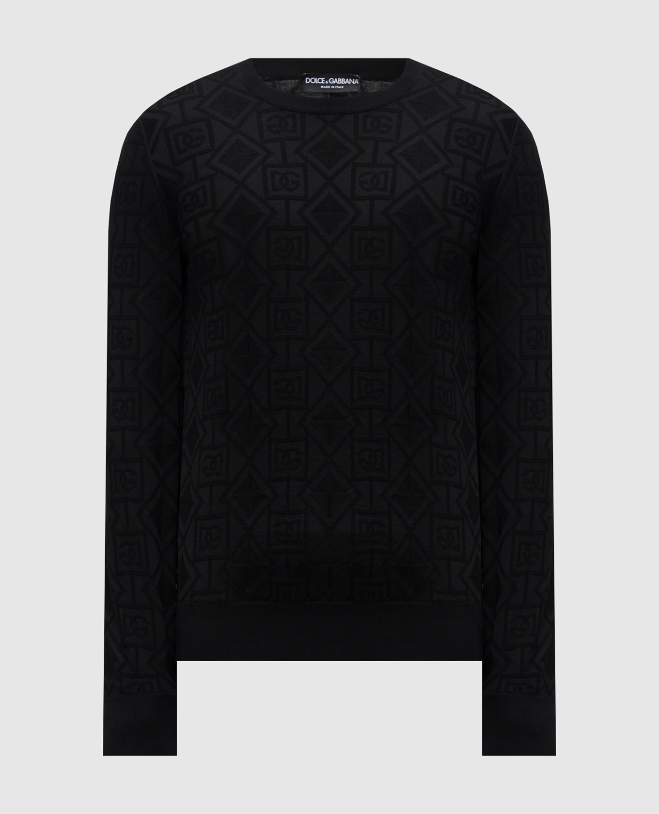 Black wool and silk jumper with logo pattern Dolce&Gabbana
Black wool and silk jumper with logo pattern Dolce&Gabbana
