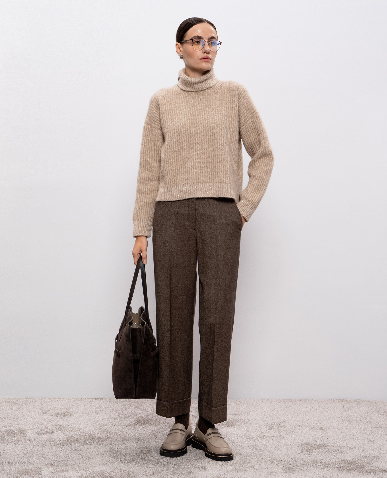 Beige alpaca wool sweater Peserico
Beige alpaca wool sweater Peserico