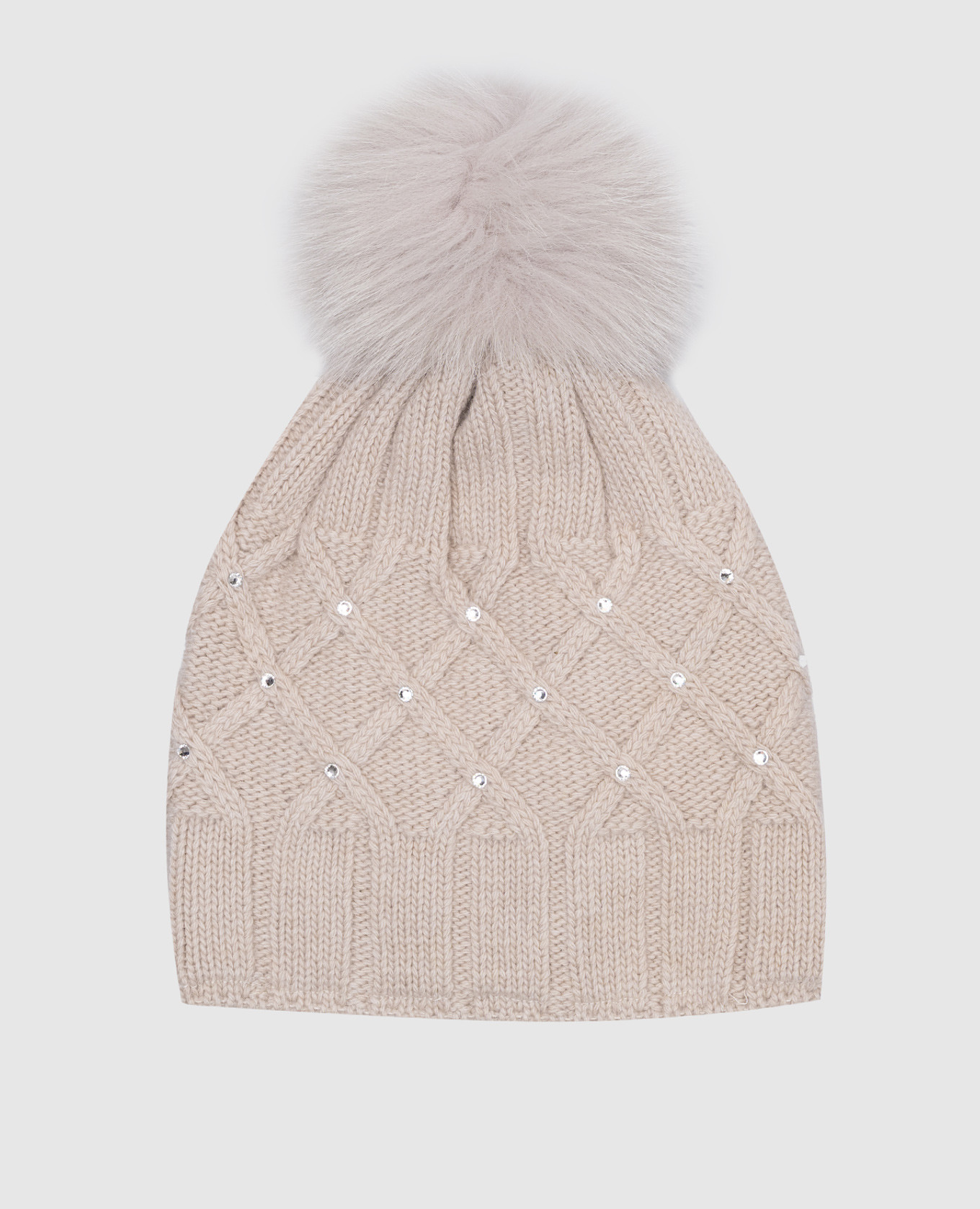 Children's beige wool and cashmere hat with fur and crystals Il Trenino, Бежевый
Children's beige wool and cashmere hat with fur and crystals Il Trenino, Бежевый