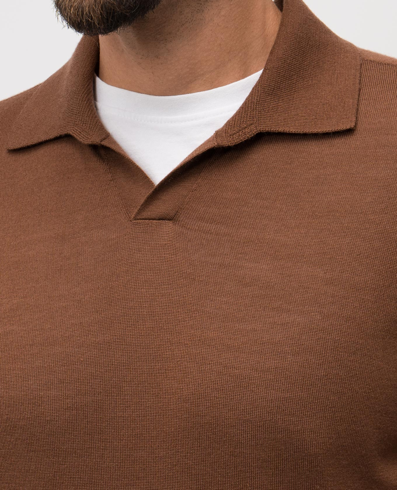 Brown wool polo shirt Peserico
Brown wool polo shirt Peserico