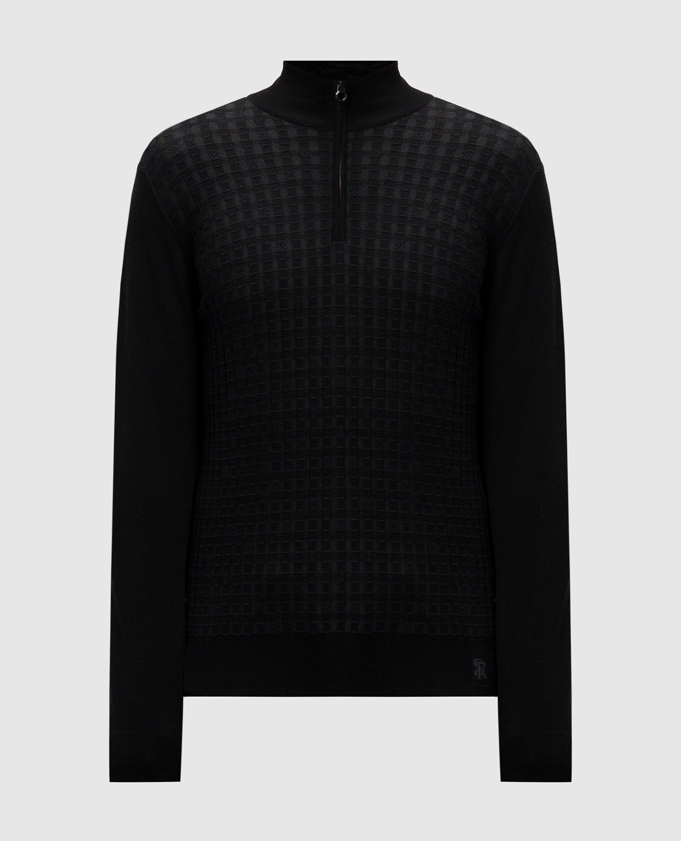 Black wool, silk and cashmere jumper in a woven pattern Stefano Ricci
Black wool, silk and cashmere jumper in a woven pattern Stefano Ricci