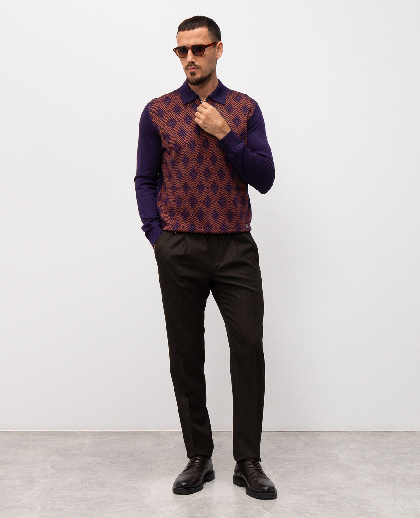 Purple cashmere and silk patterned polo shirt Stefano Ricci, Violet
Purple cashmere and silk patterned polo shirt Stefano Ricci, Violet