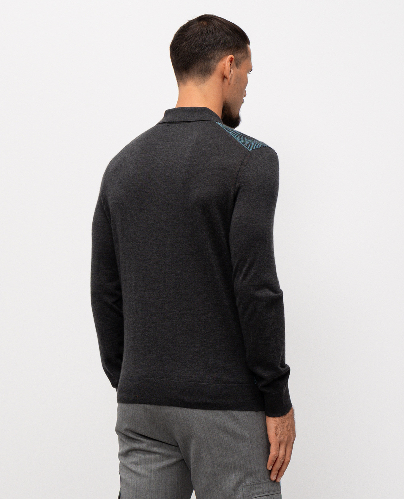 Grey cashmere and silk patterned polo shirt Stefano Ricci
Grey cashmere and silk patterned polo shirt Stefano Ricci