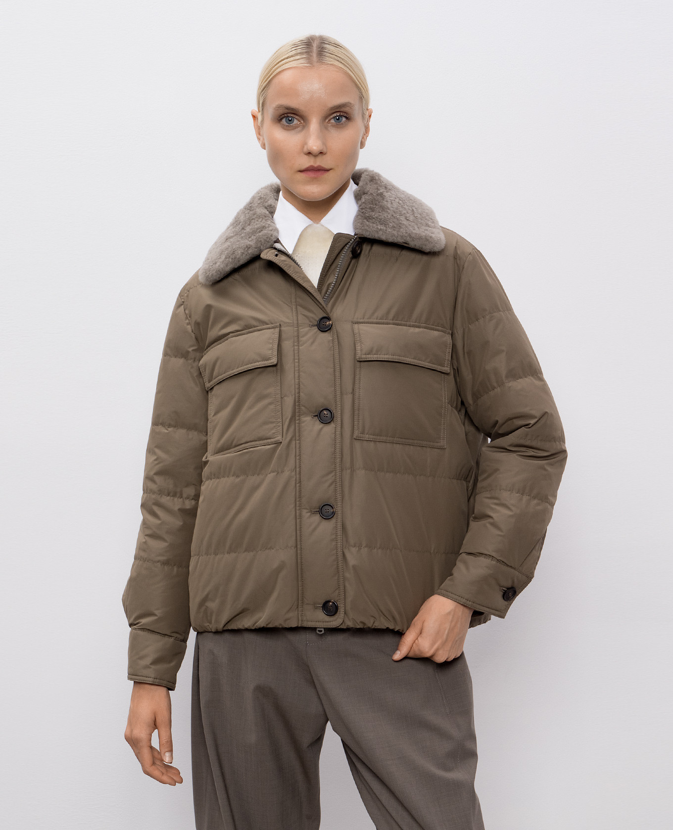 Brown down jacket with fur Brunello Cucinelli
Brown down jacket with fur Brunello Cucinelli