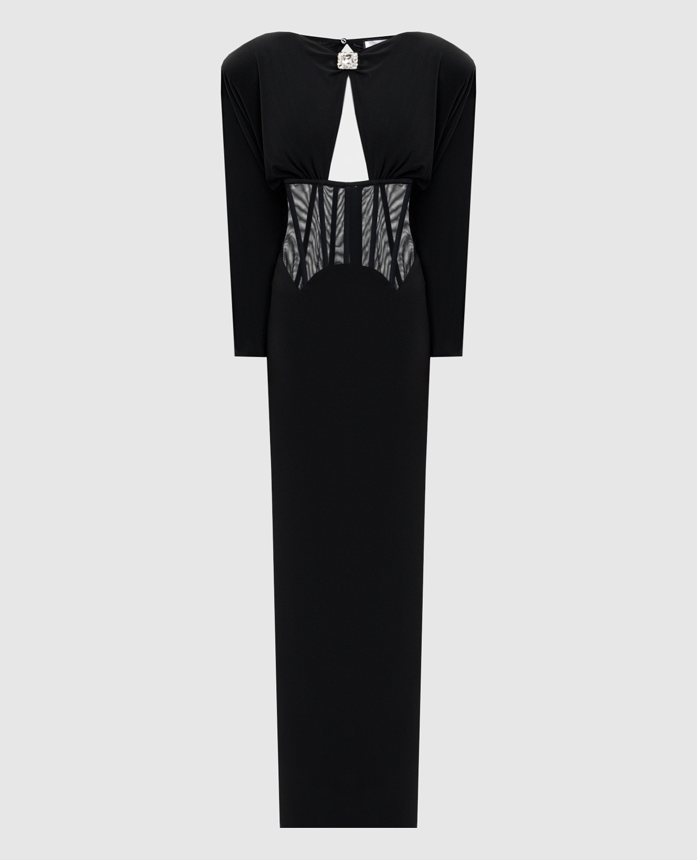 Black maxi dress with accent shoulders Nissa
Black maxi dress with accent shoulders Nissa