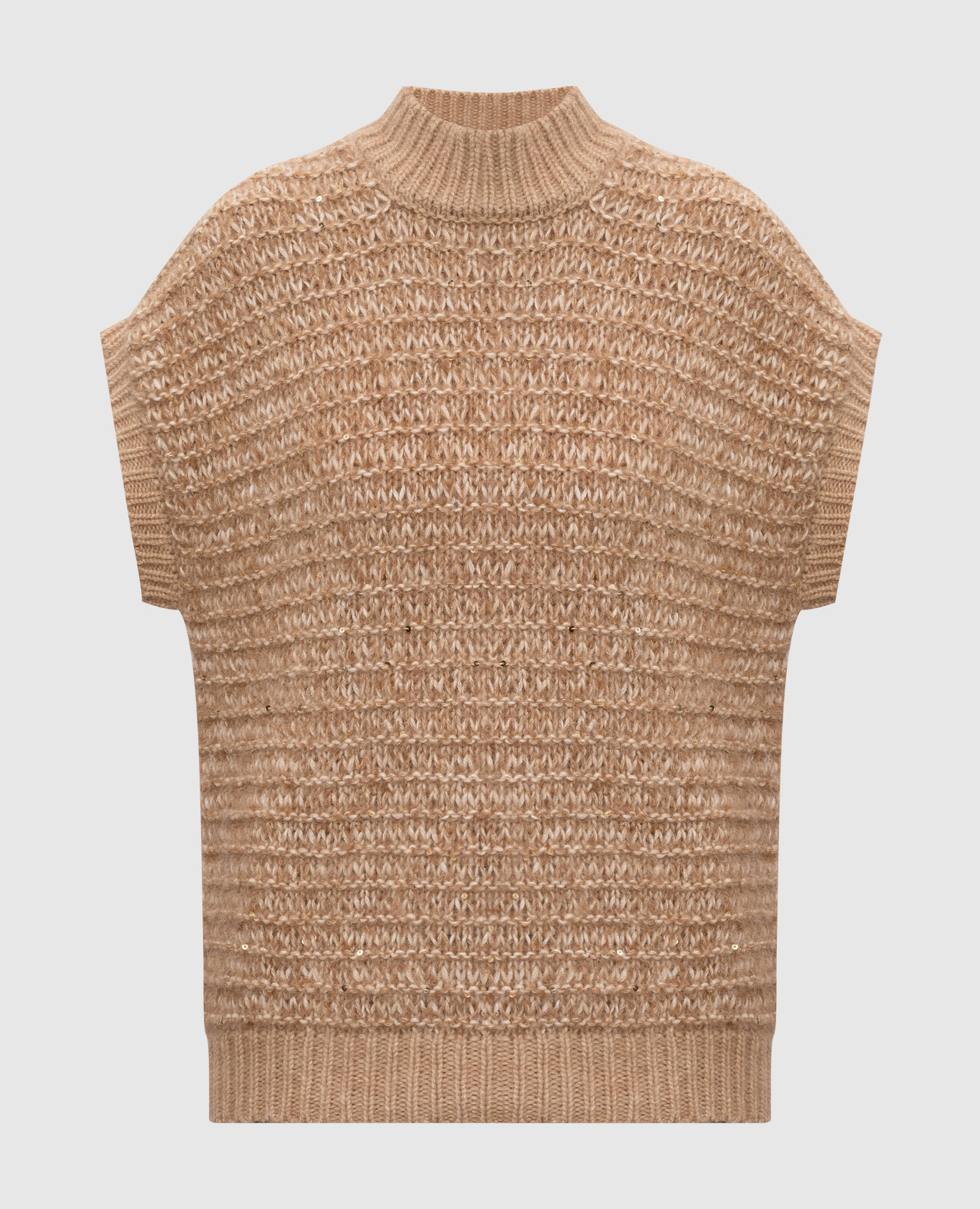 Beige alpaca wool vest with sequins Peserico
Beige alpaca wool vest with sequins Peserico