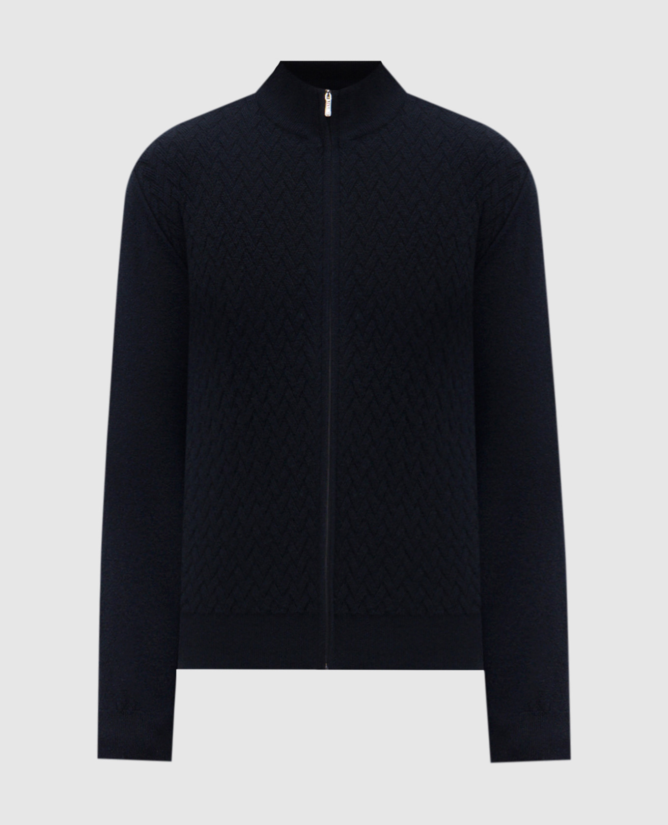 Blue cashmere and wool cardigan with a pattern Bertolo Cashmere
Blue cashmere and wool cardigan with a pattern Bertolo Cashmere