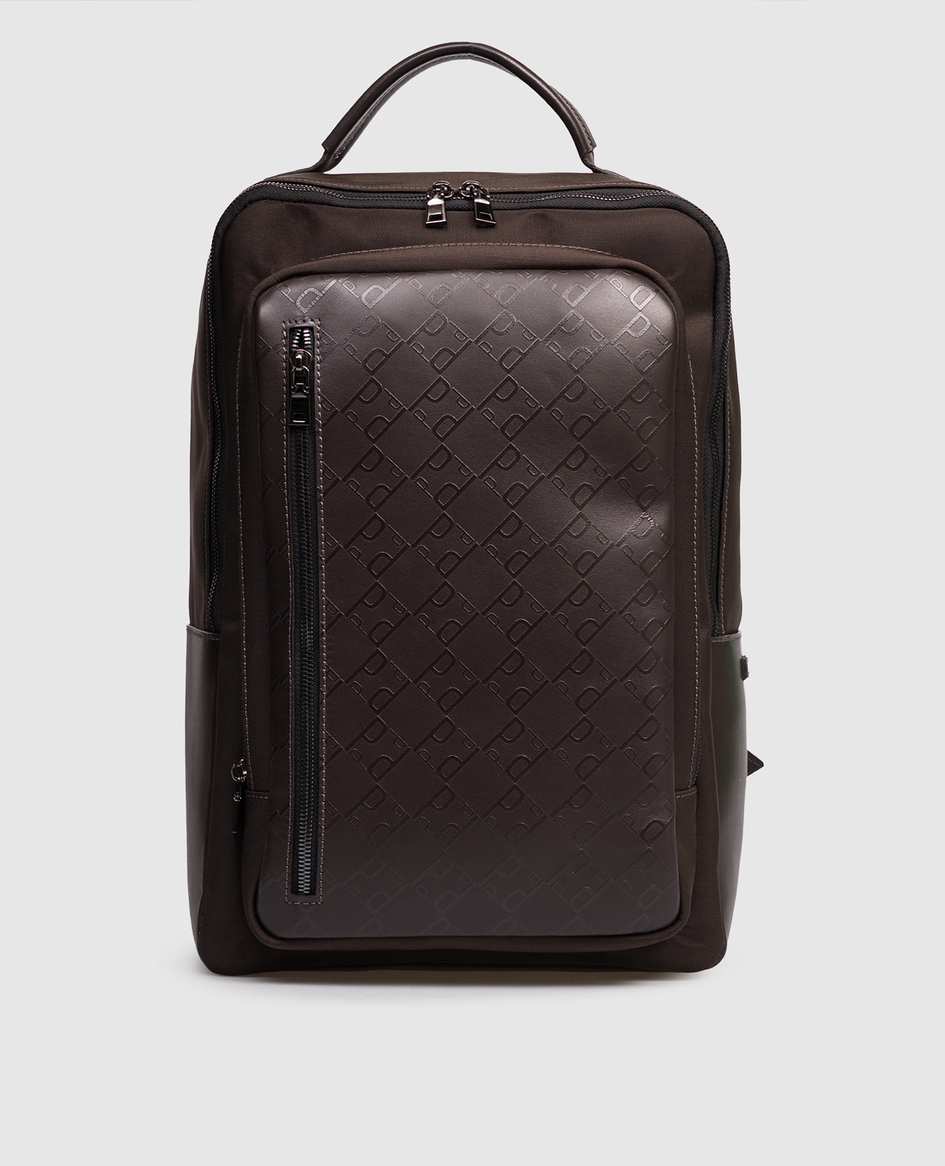 Brown combination backpack with logo Peserico
Brown combination backpack with logo Peserico