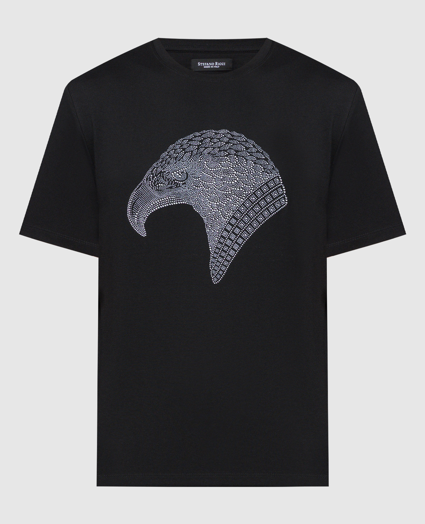 Black t-shirt with appliqué in the form of an eagle's head Stefano Ricci, Черный
Black t-shirt with appliqué in the form of an eagle's head Stefano Ricci, Черный
