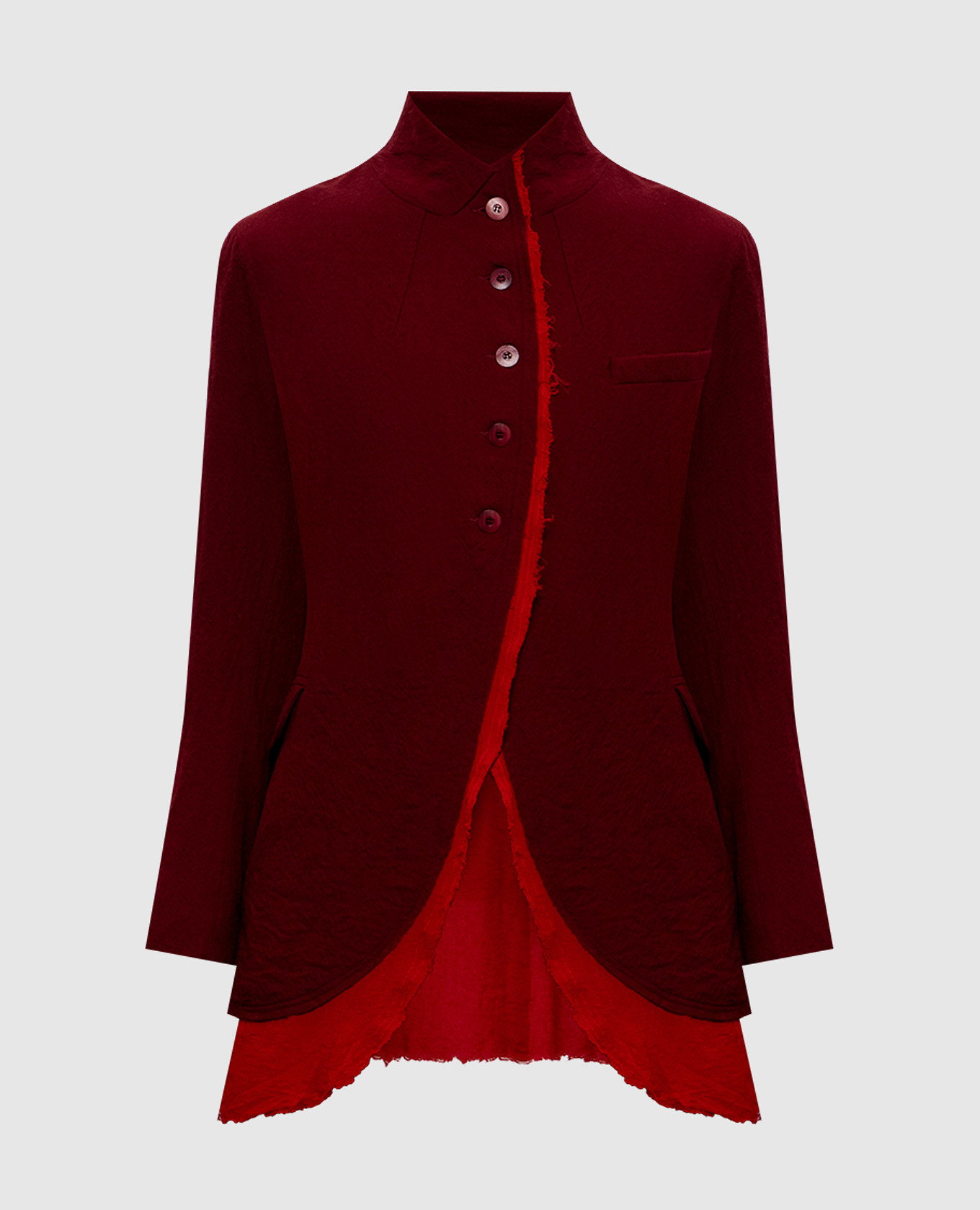 Burgundy wool jacket with a harvester effect Marc Le Bihan
Burgundy wool jacket with a harvester effect Marc Le Bihan