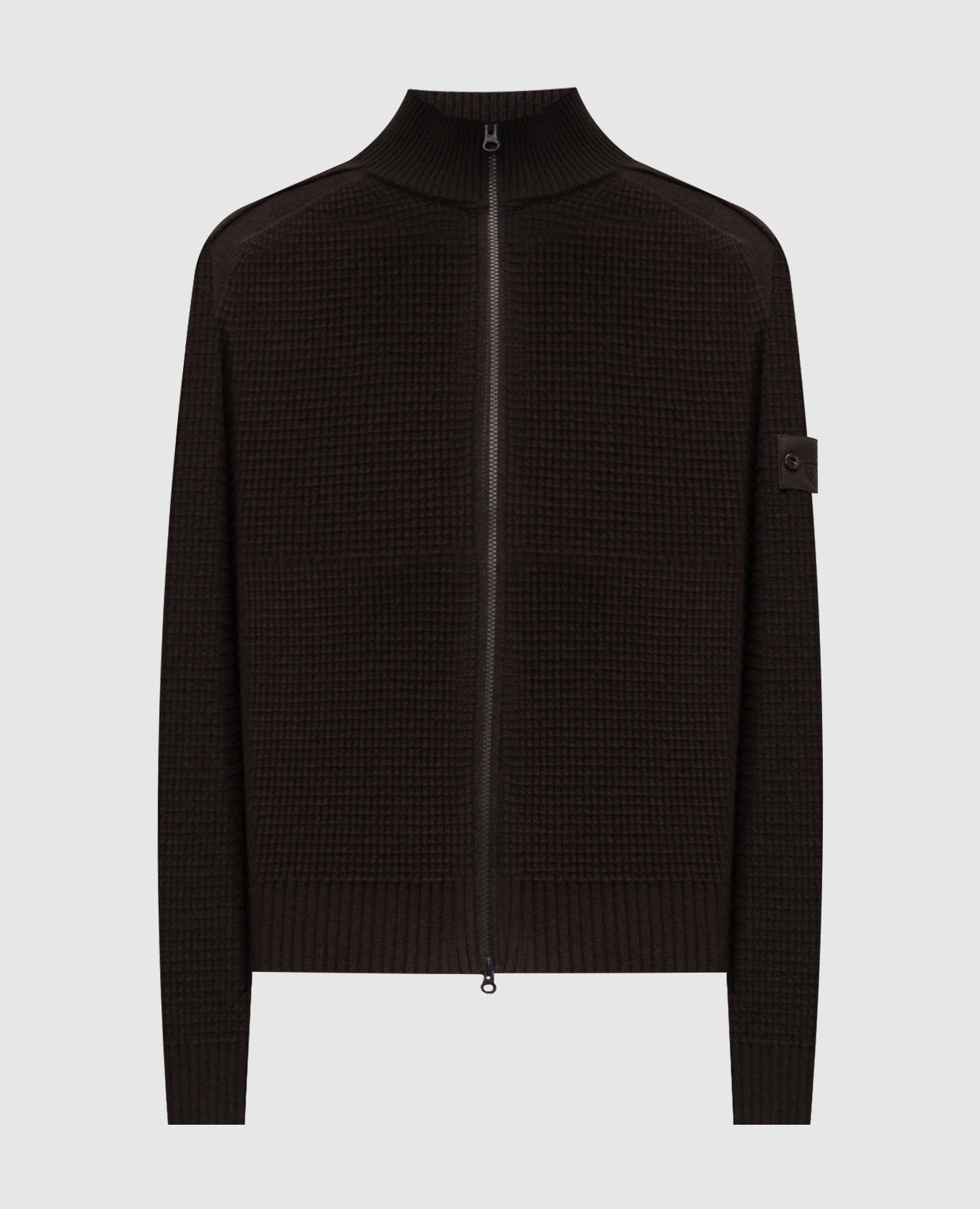 Brown wool cardigan with logo Stone Island
Brown wool cardigan with logo Stone Island