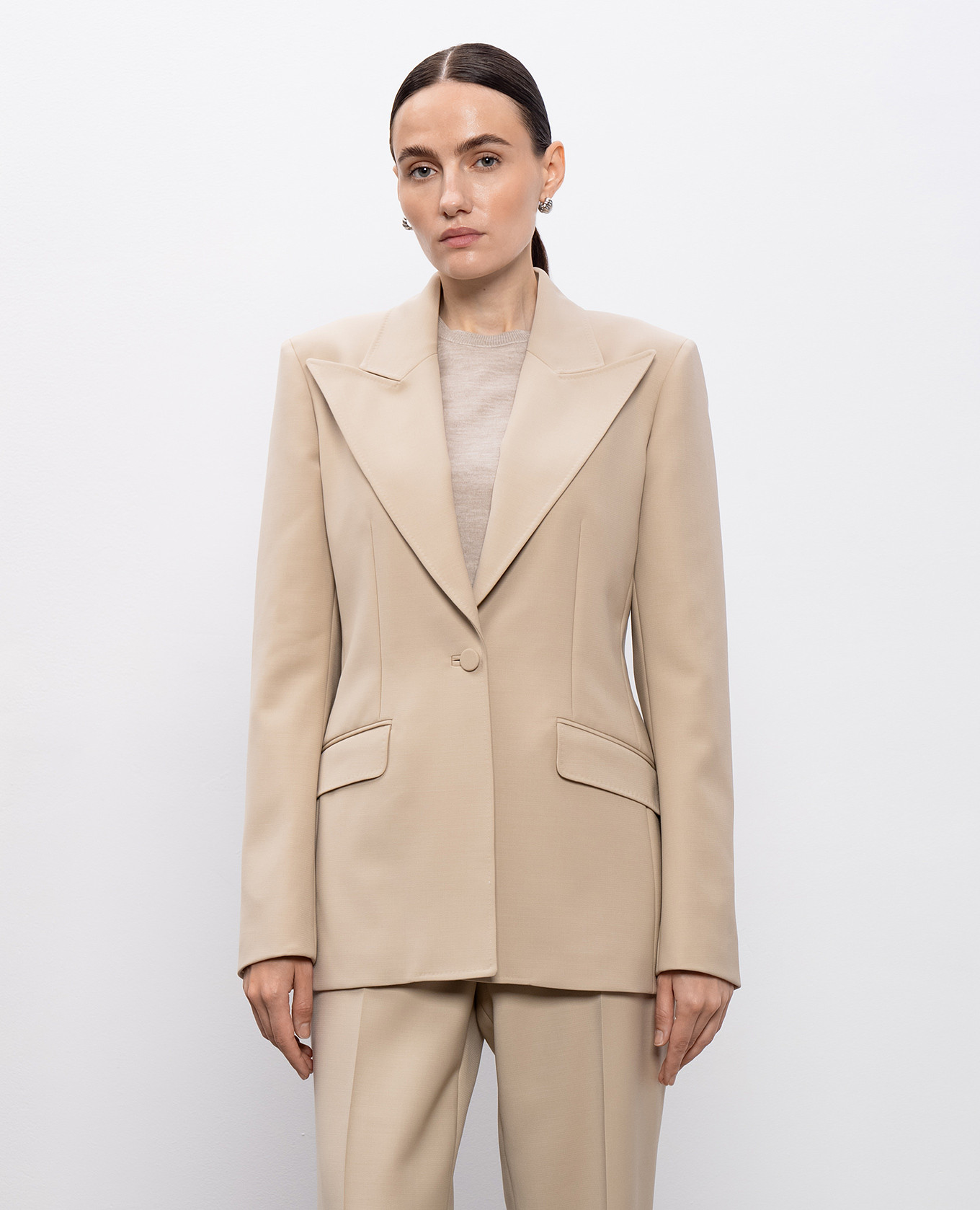Beige Leiva wool jacket Gabriela Hearst
Beige Leiva wool jacket Gabriela Hearst