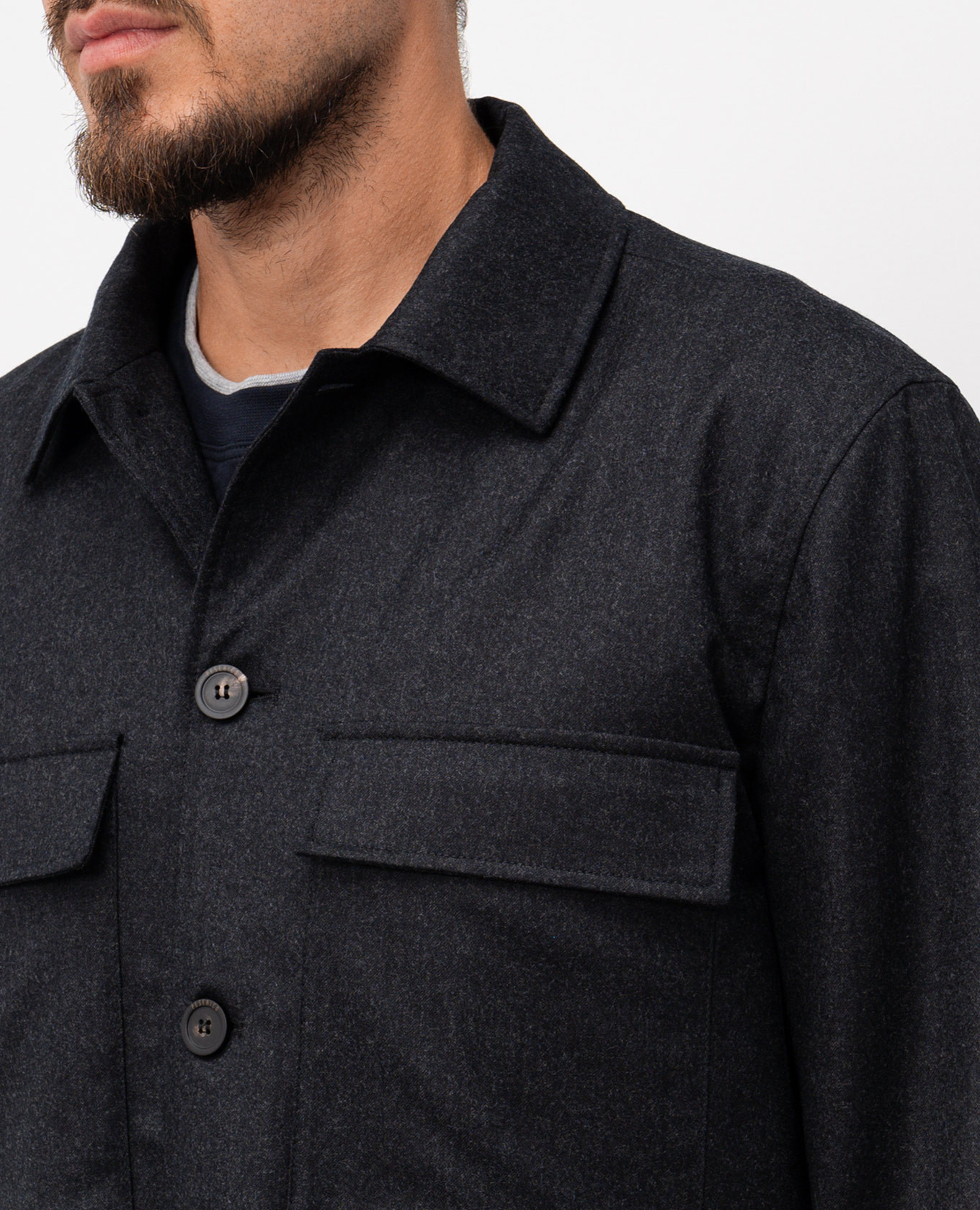 Gray wool shirt Peserico, Grey
Gray wool shirt Peserico, Grey