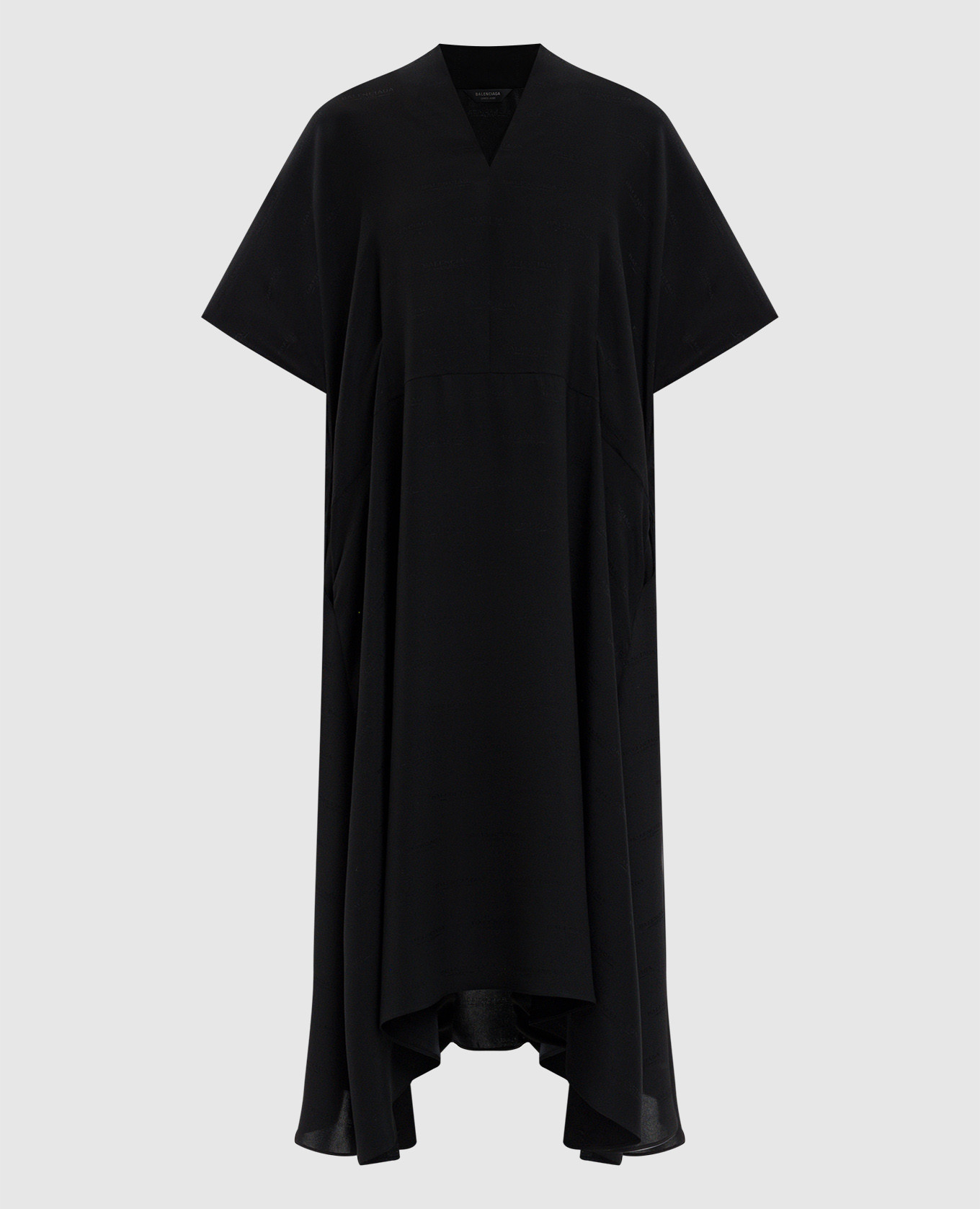 Black silk midi dress with logo pattern Balenciaga
Black silk midi dress with logo pattern Balenciaga