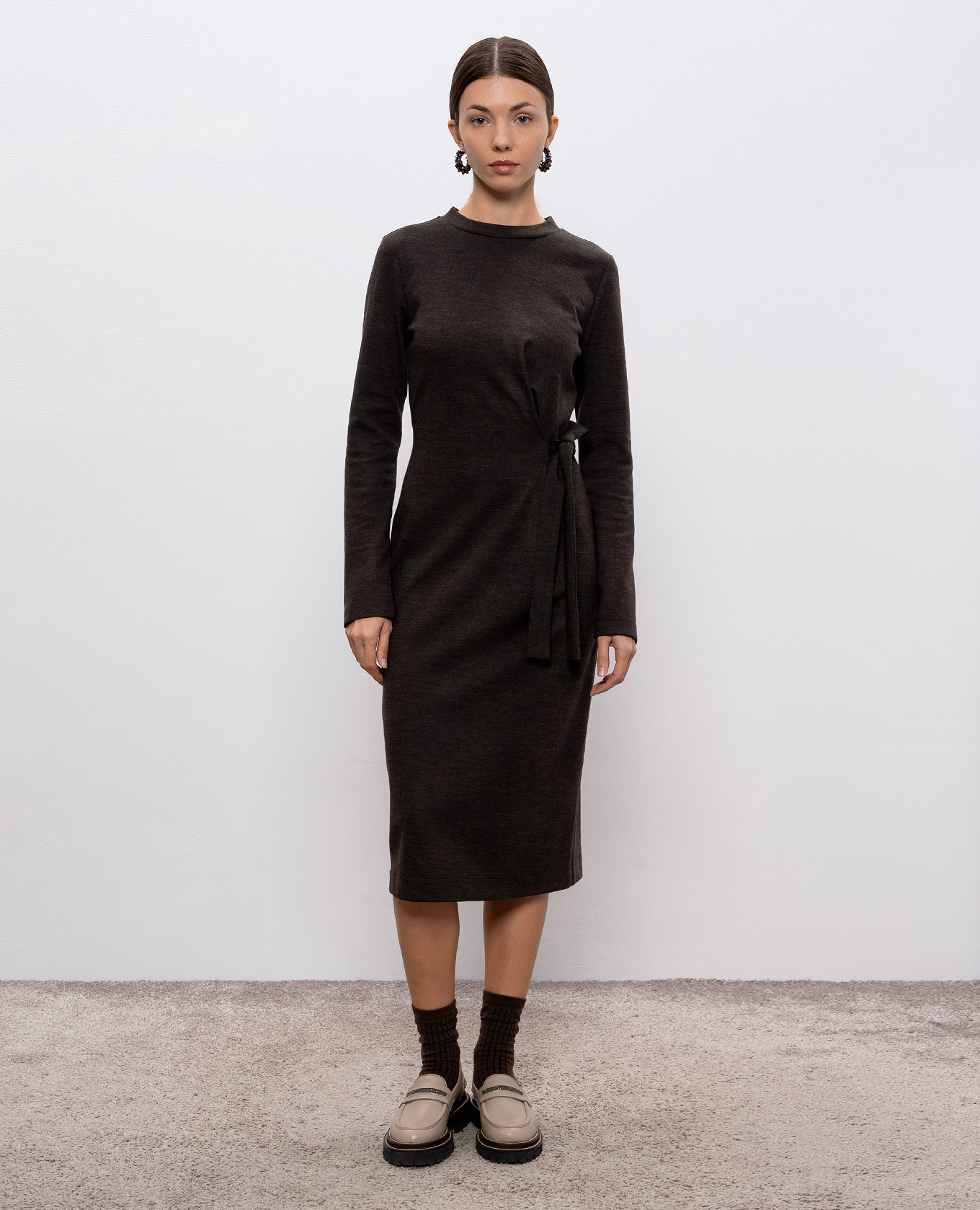 Brown midi dress with wool Peserico
Brown midi dress with wool Peserico