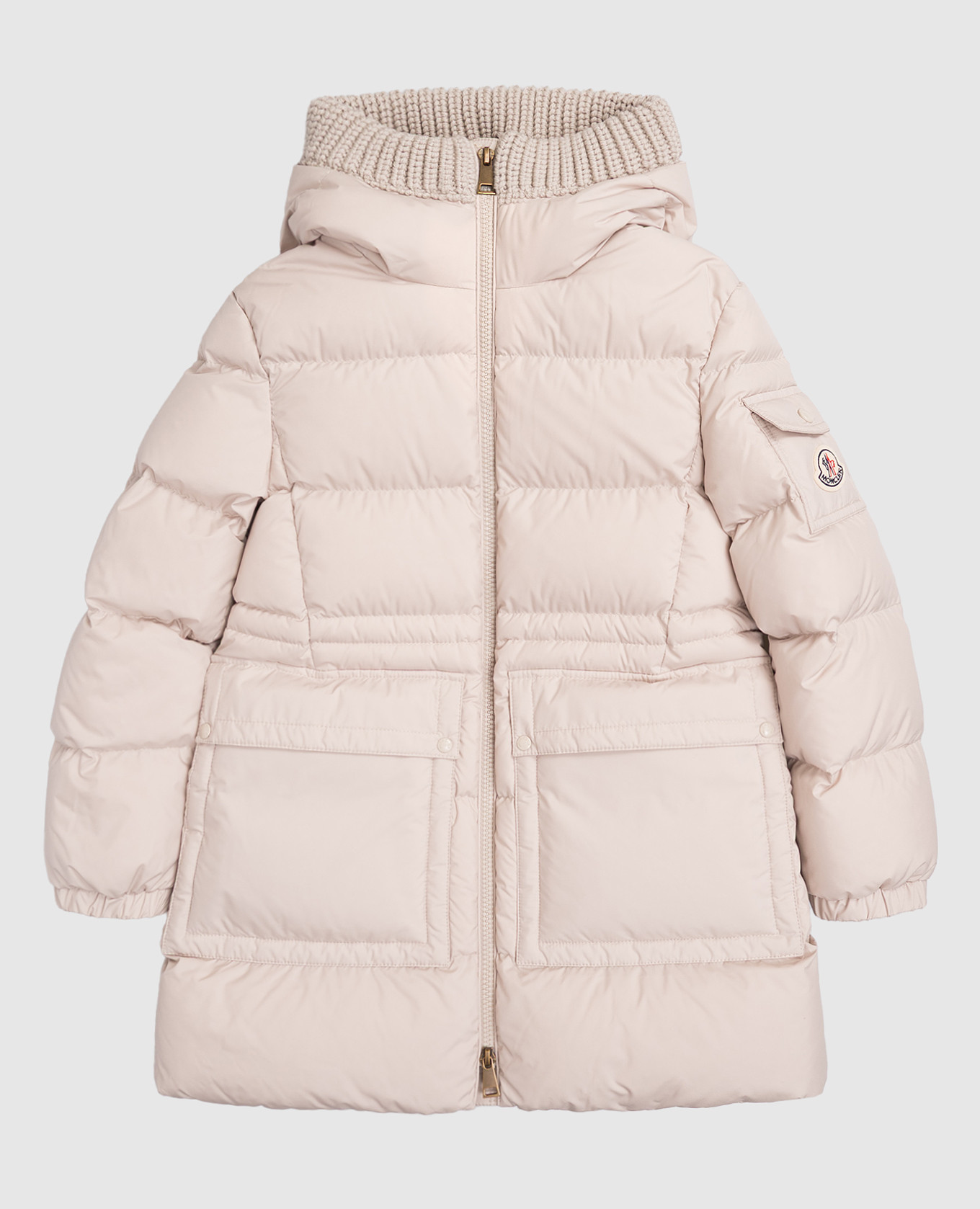 Beige down jacket with logo patch Moncler ENFANT
Beige down jacket with logo patch Moncler ENFANT