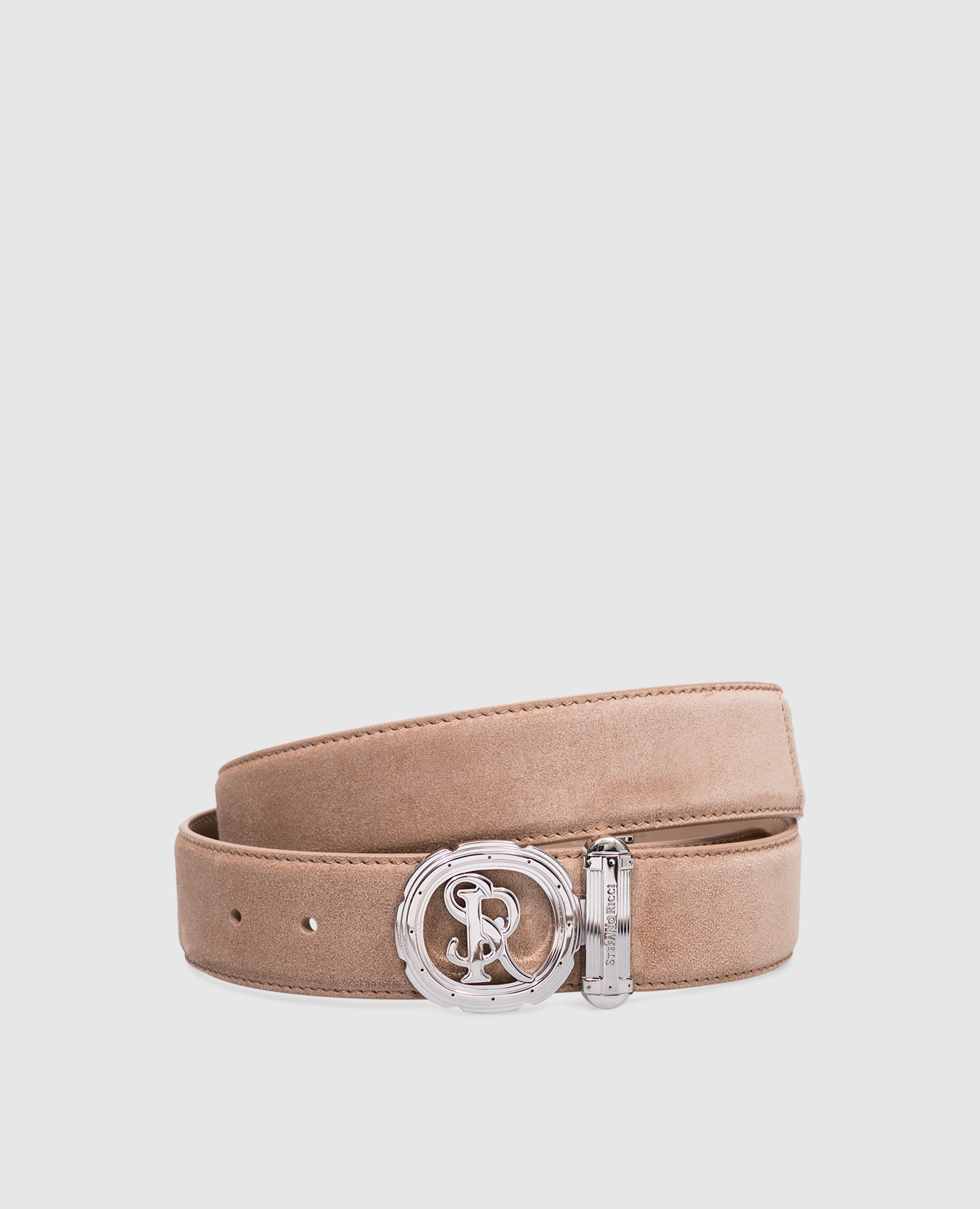 Beige suede belt with logo Stefano Ricci
Beige suede belt with logo Stefano Ricci