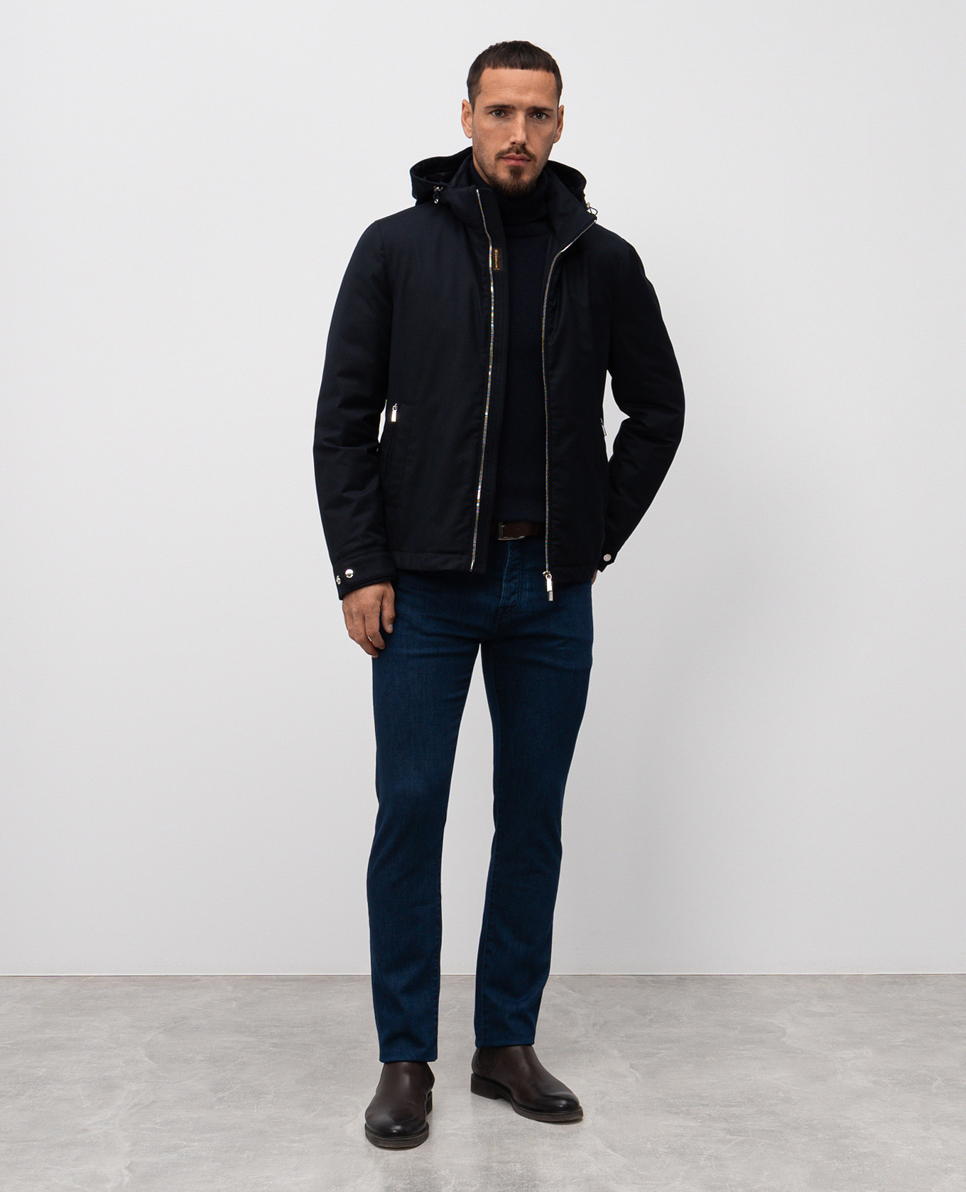 Blue down jacket ALBINI MooRER
Blue down jacket ALBINI MooRER