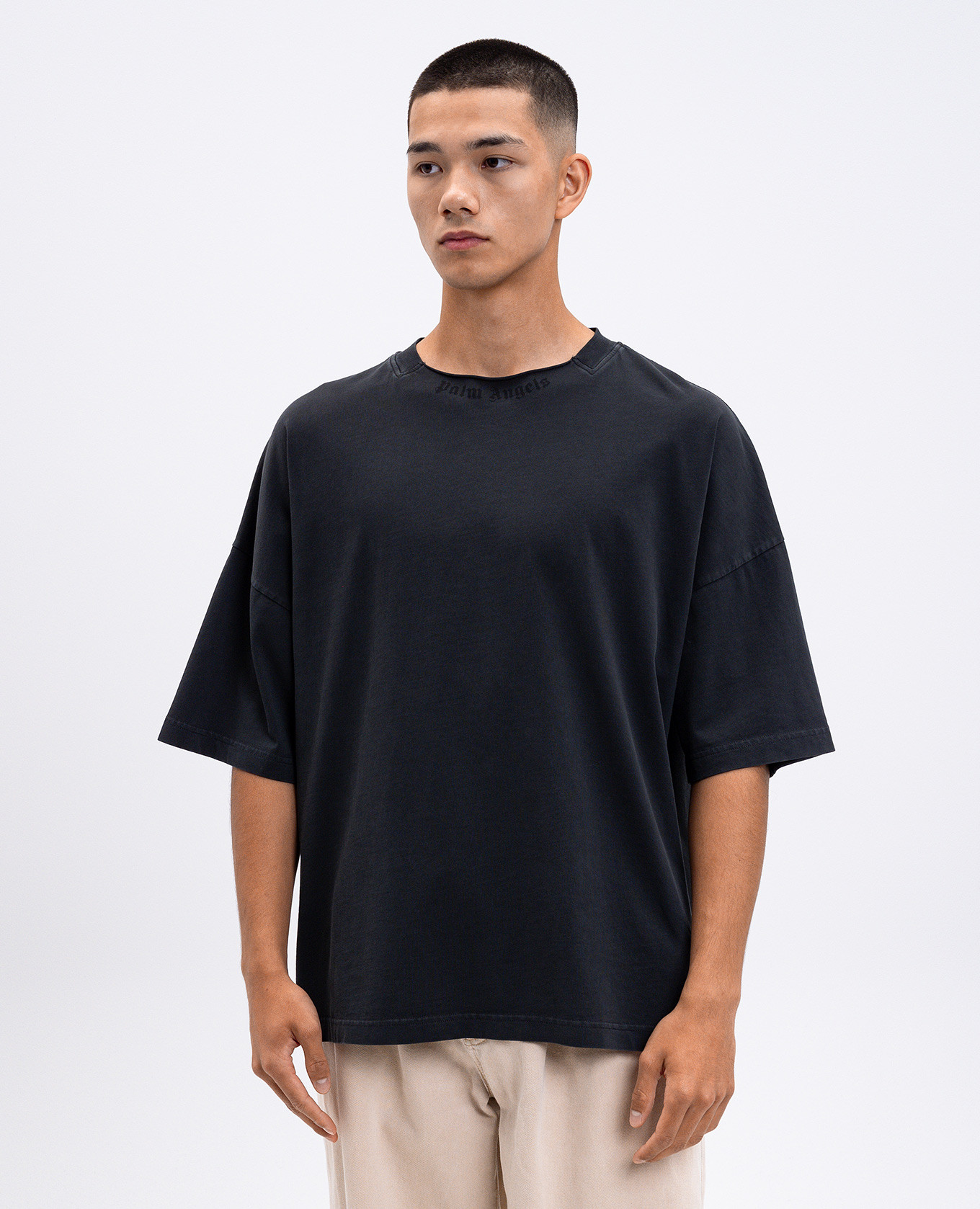 Black t-shirt with logo print Palm Angels
Black t-shirt with logo print Palm Angels