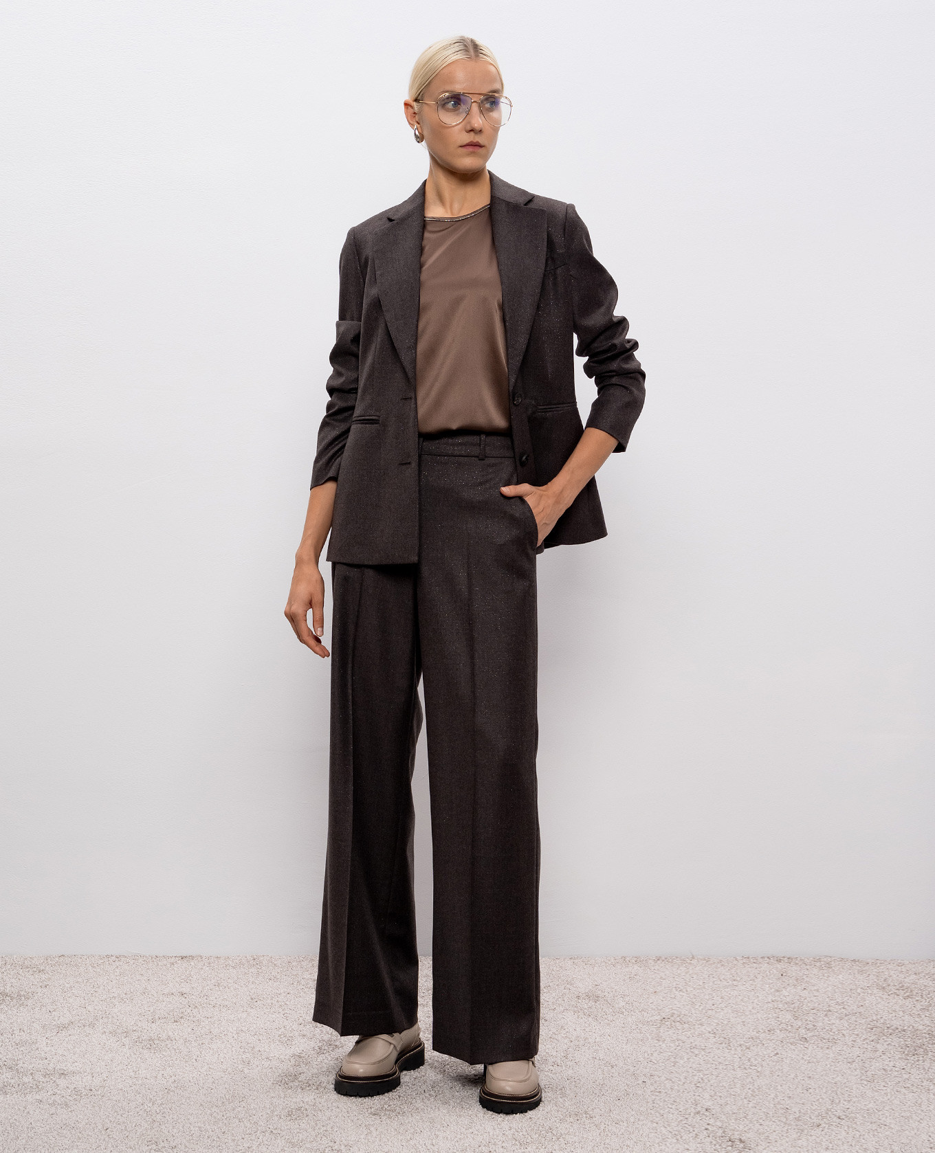 Brown wool pants with lurex Peserico
Brown wool pants with lurex Peserico