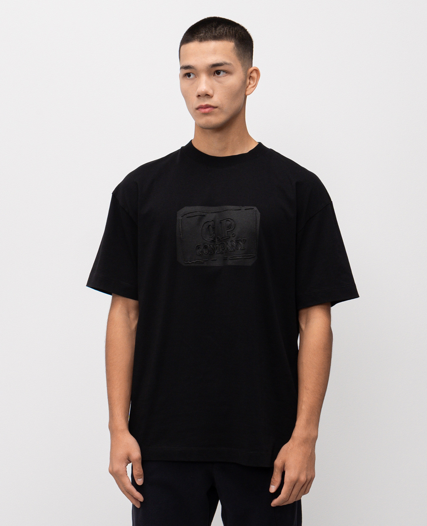Black T-shirt with textured logo print C.P. Company
Black T-shirt with textured logo print C.P. Company