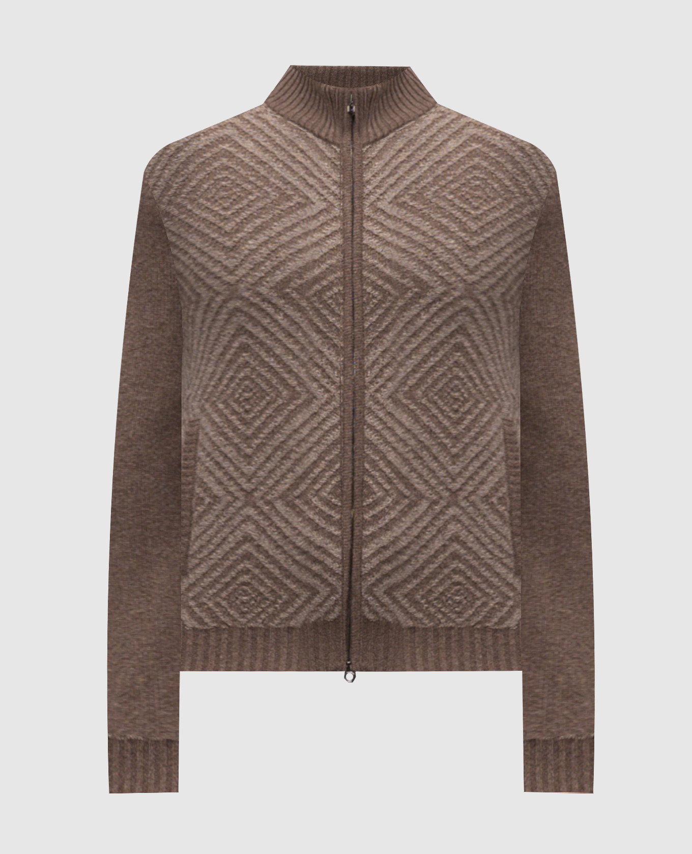 Brown patterned wool and cashmere cardigan Stefano Ricci
Brown patterned wool and cashmere cardigan Stefano Ricci