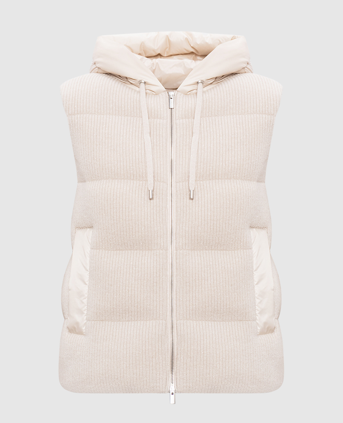 Down vest with wool and cashmere Peserico, Beige
Down vest with wool and cashmere Peserico, Beige