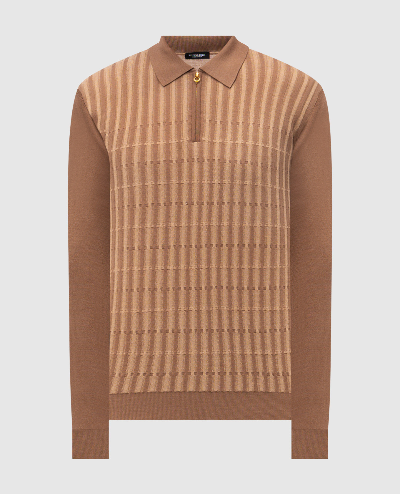 Brown wool, cashmere and silk polo shirt Stefano Ricci
Brown wool, cashmere and silk polo shirt Stefano Ricci