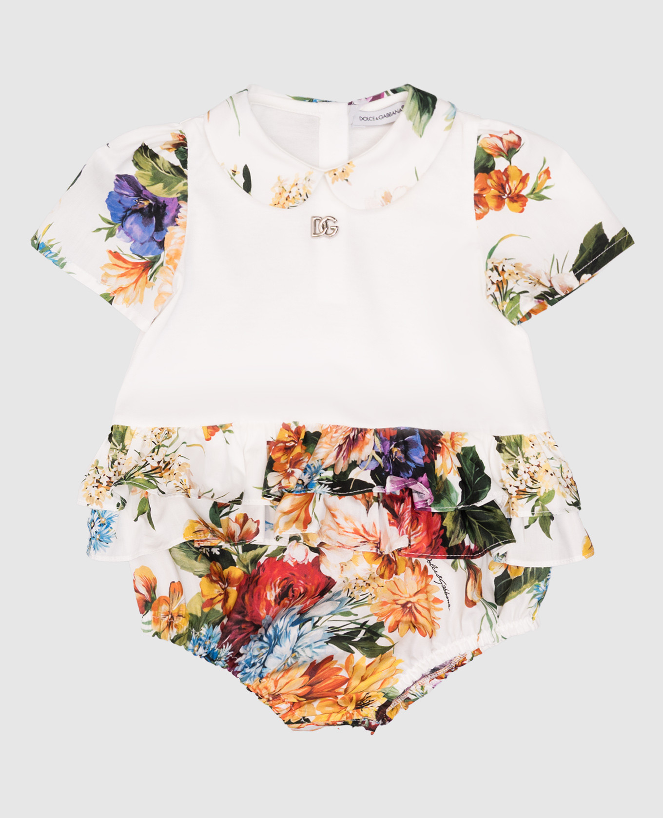 Baby white bodysuit with floral print Dolce&Gabbana
Baby white bodysuit with floral print Dolce&Gabbana