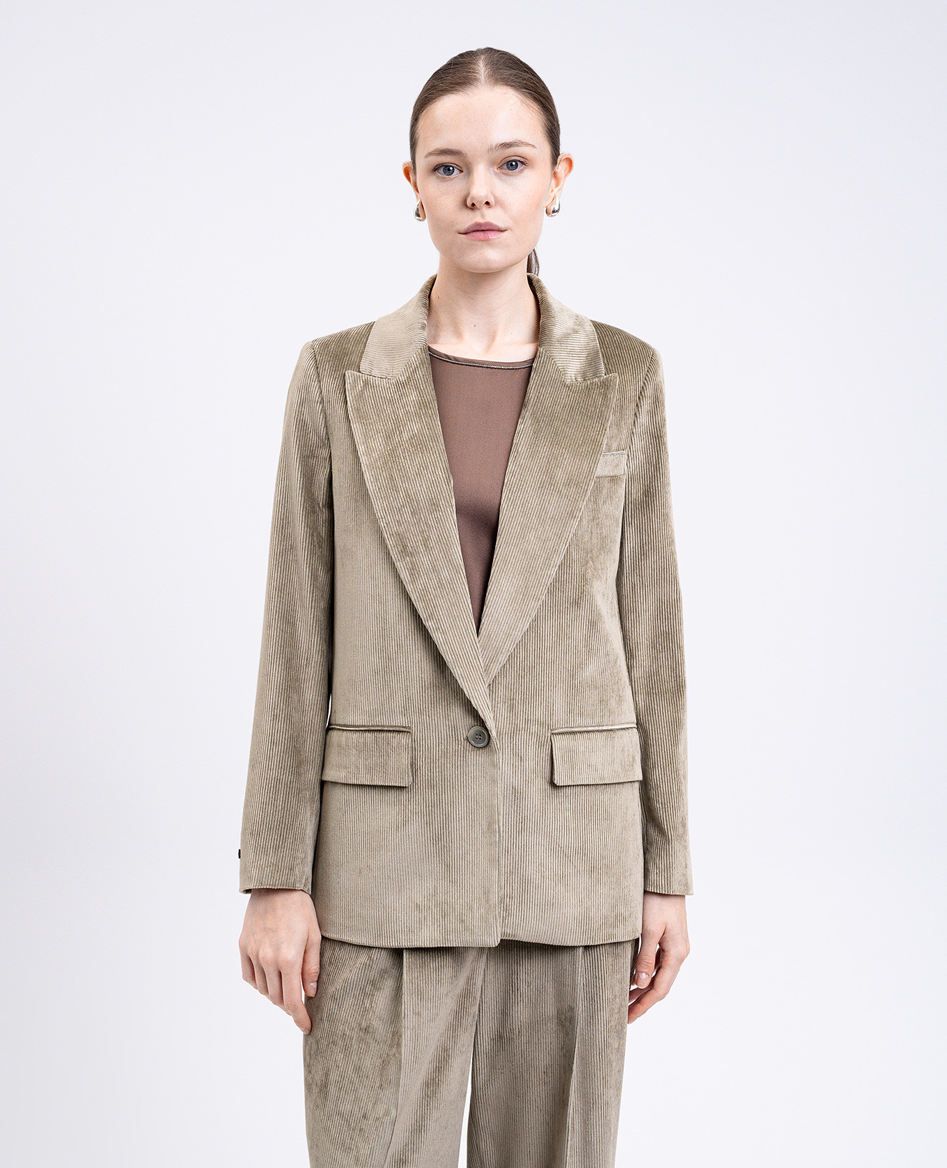 Khaki corduroy jacket Peserico
Khaki corduroy jacket Peserico