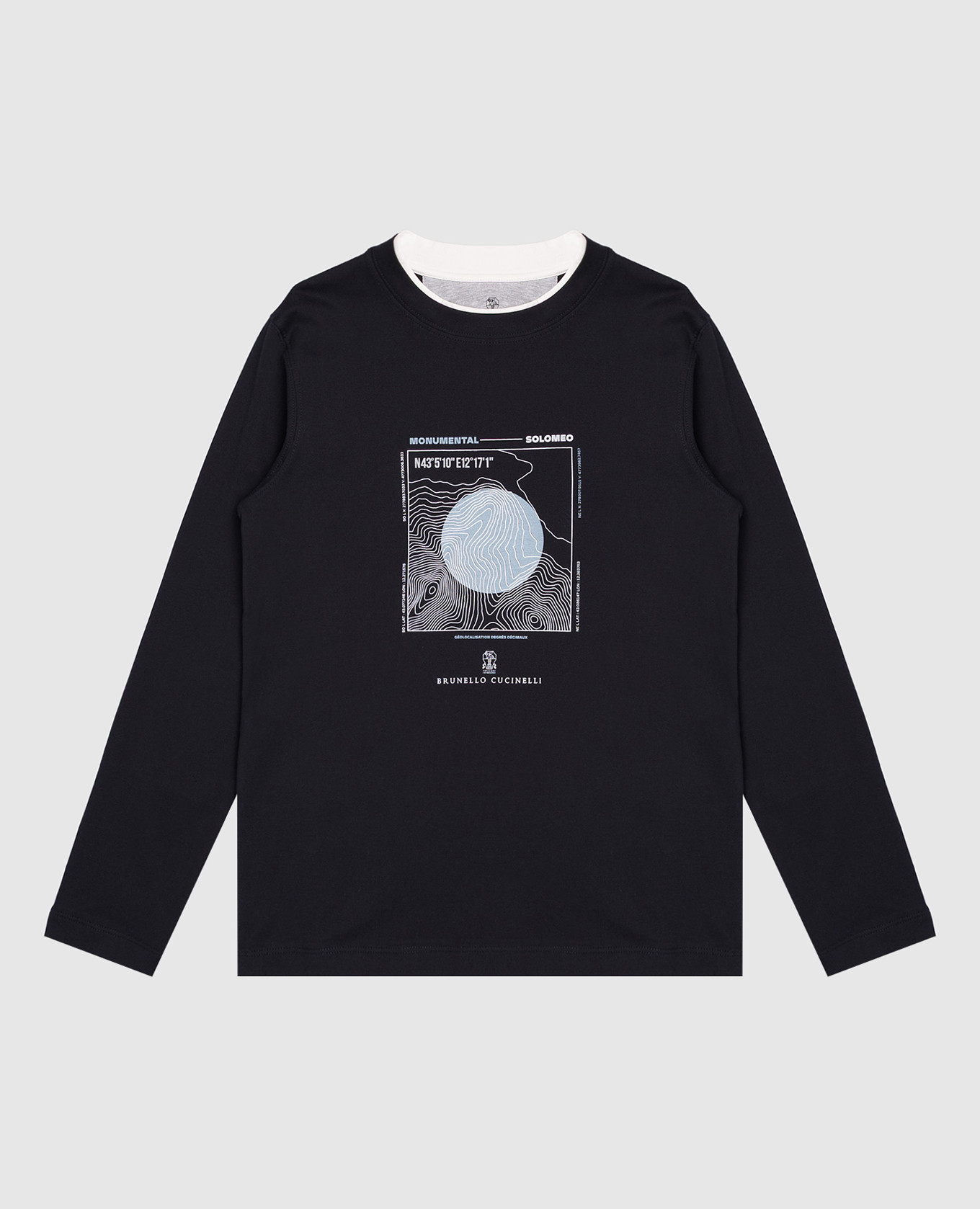 Children's blue long-sleeve shirt with branded print Brunello Cucinelli
Children's blue long-sleeve shirt with branded print Brunello Cucinelli