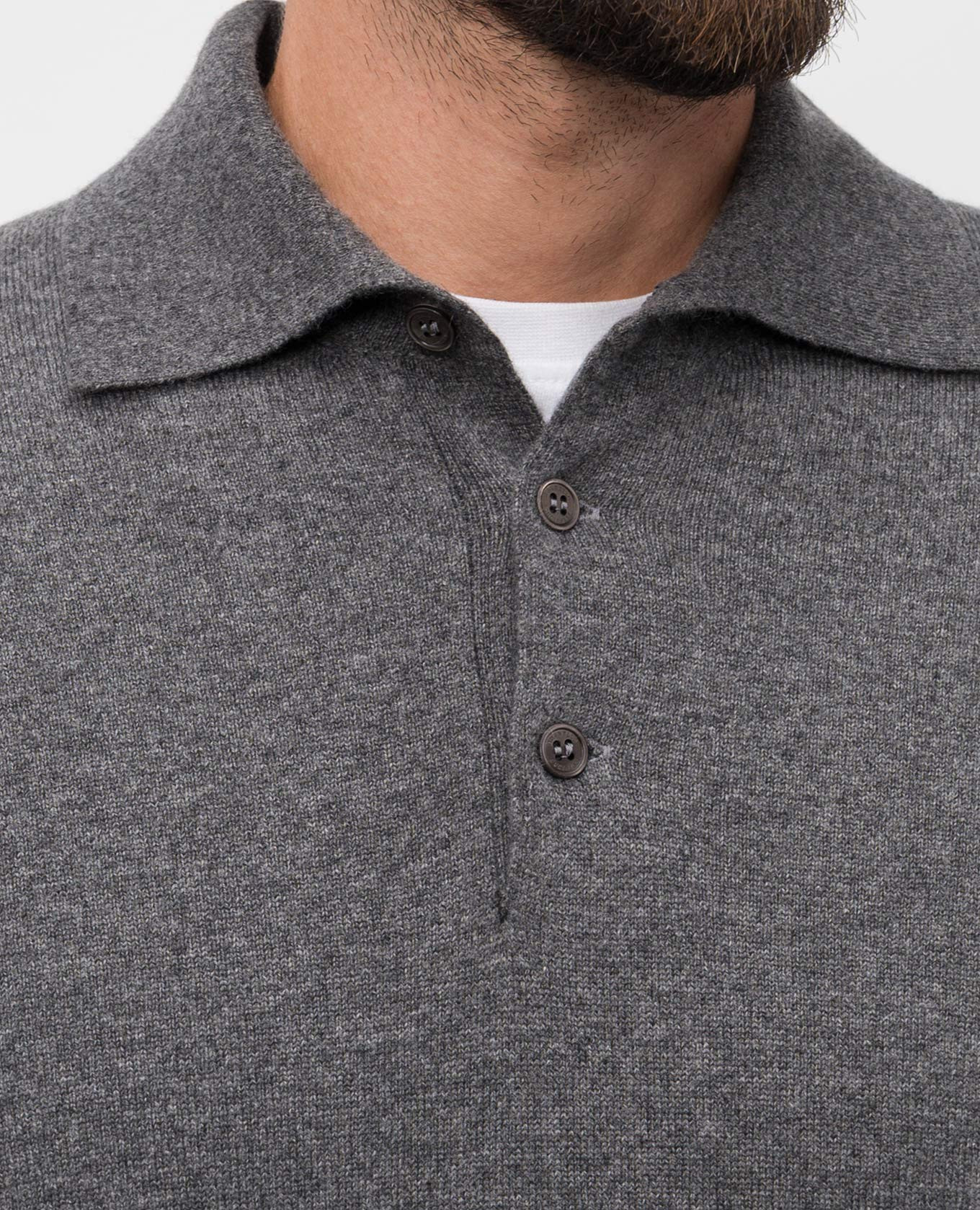 Grey melange cashmere polo shirt Brunello Cucinelli
Grey melange cashmere polo shirt Brunello Cucinelli