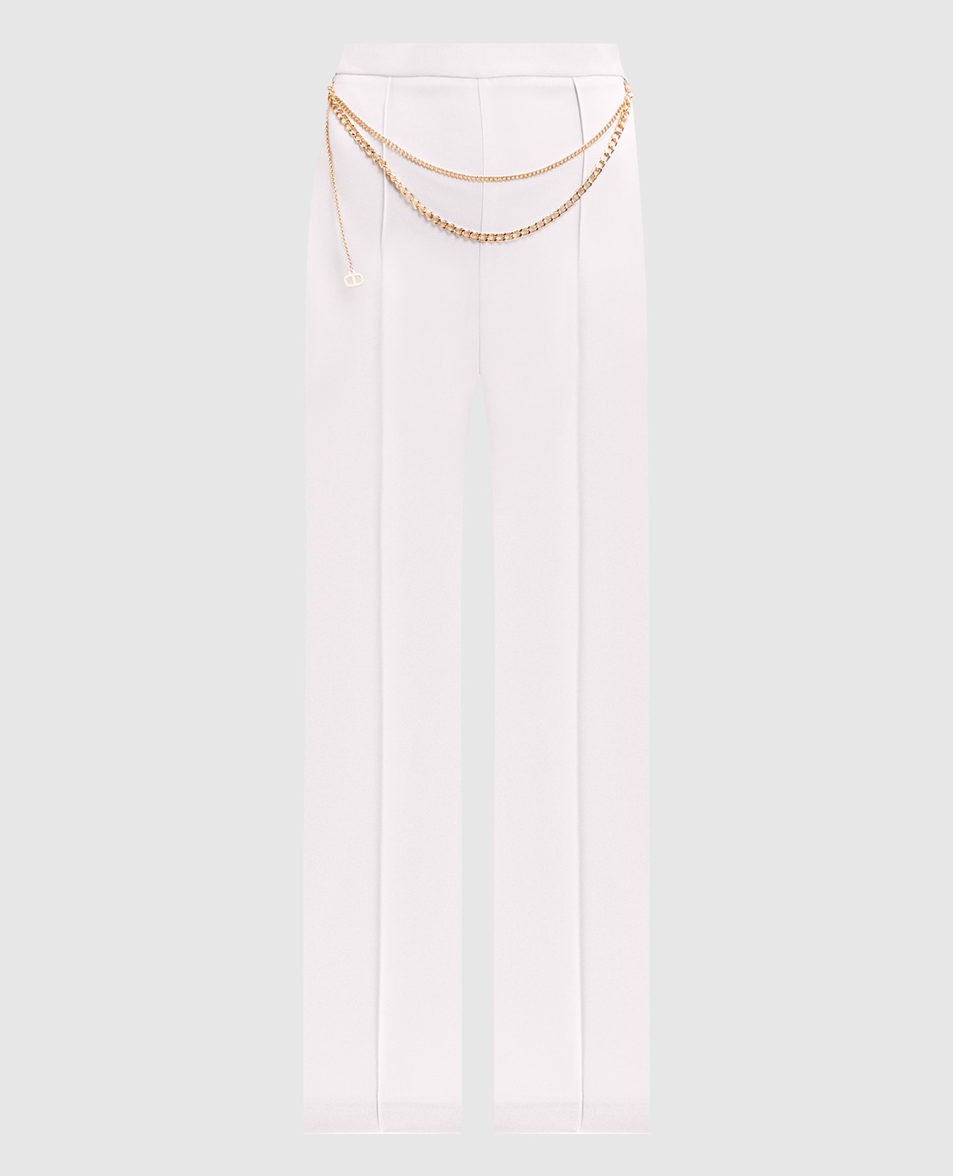 Beige flared pants with chain Twinset
Beige flared pants with chain Twinset
